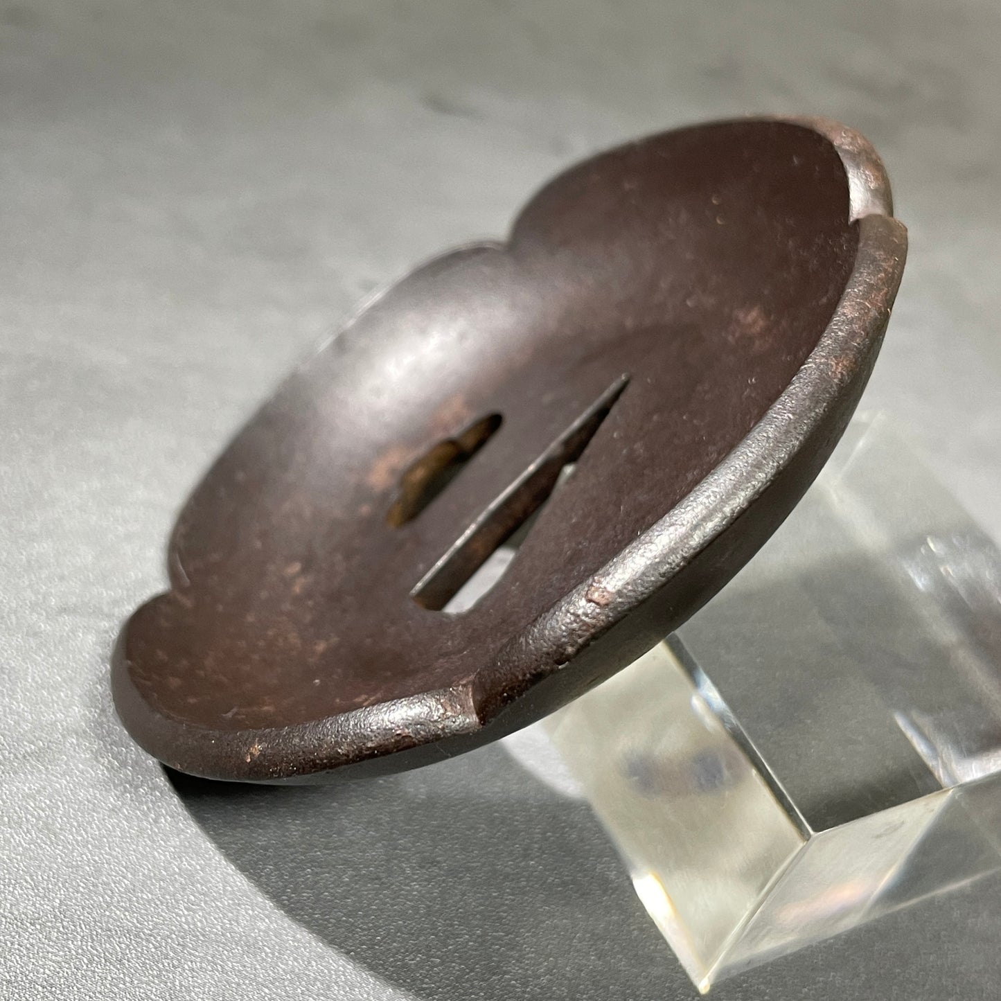 Rare WAN-TSUBA 椀鍔 Large and Heavy, Iron back, Edo period, with BOX