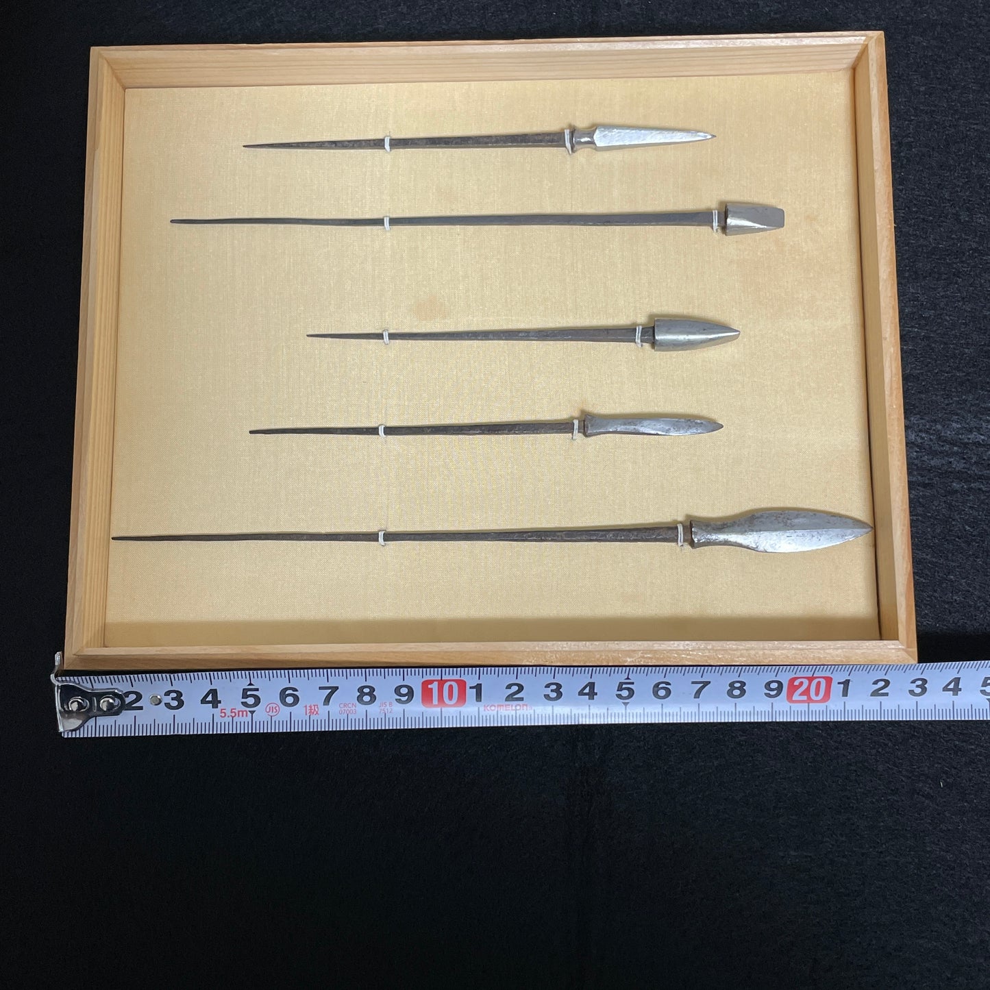 YAJIRI x 5 鏃 Samurai Arrowhead, Edo period, with BOX