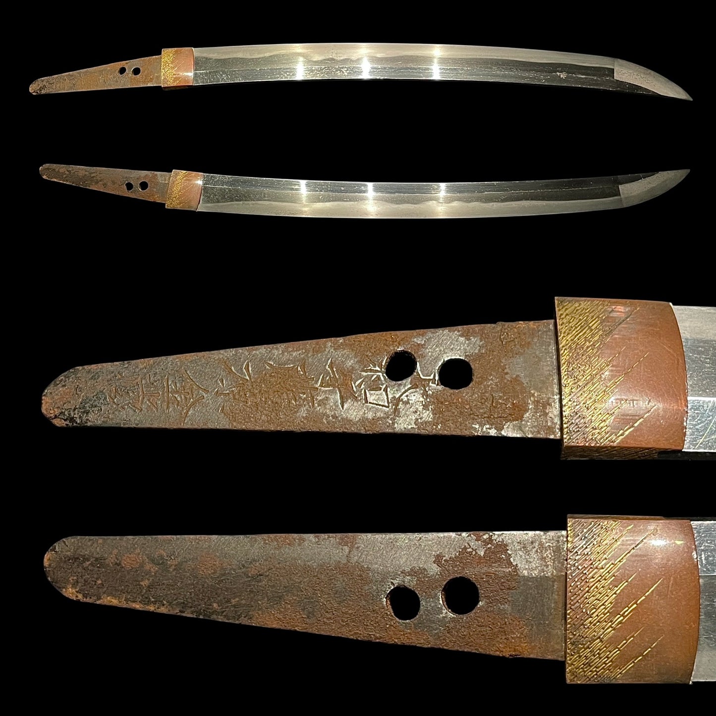 Ookissaki Wakizashi, Dragon Fittings, Mt.Fuji Kozuka, Yamatonokami Fujiwara Kanekura signed