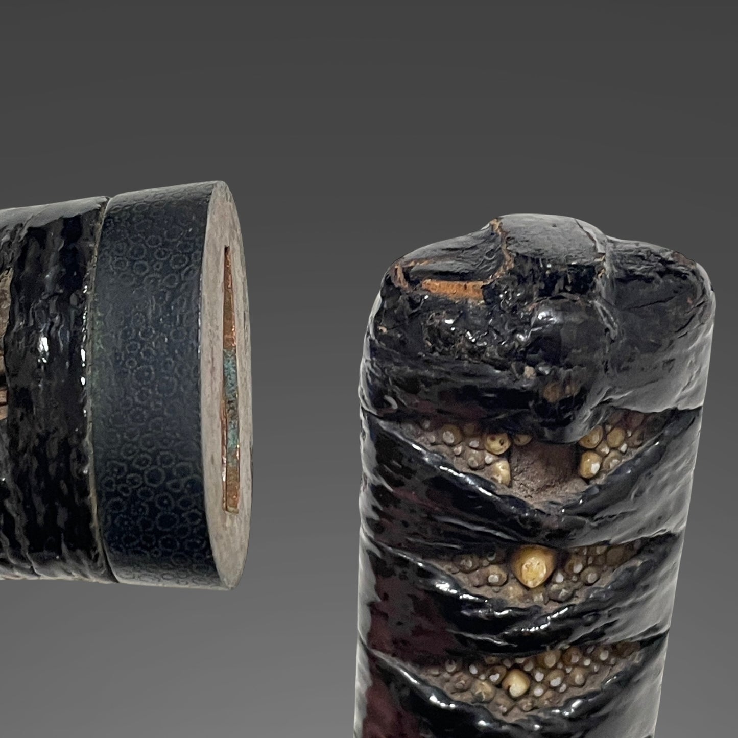 Hidanokami Fujiwara Ujifusa 飛騨守藤原氏房 signed Wakizashi, Horsetail Tsuba, Early Edo period
