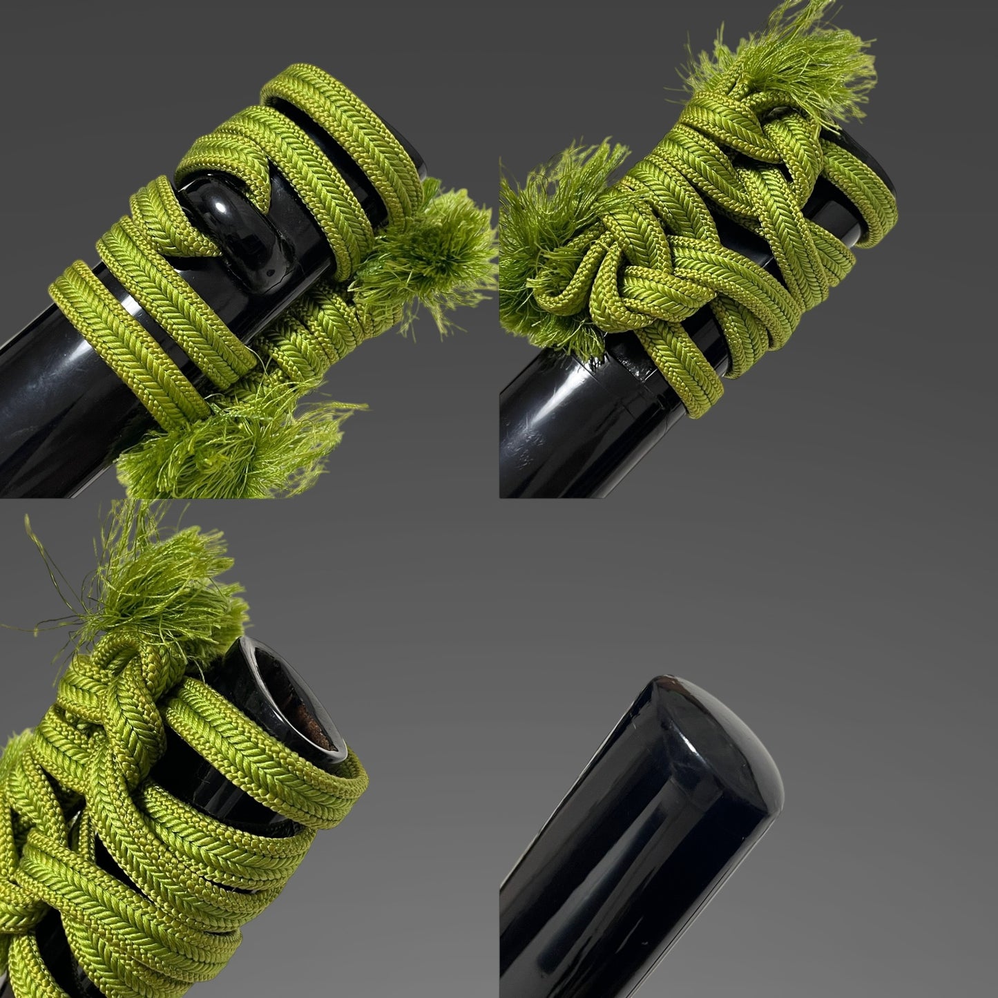 Naginata Naoshi Wakizashi, Samurai Tsuba, Miminaga Usagi 耳長兎 Fuchi, Muromachi period mumei