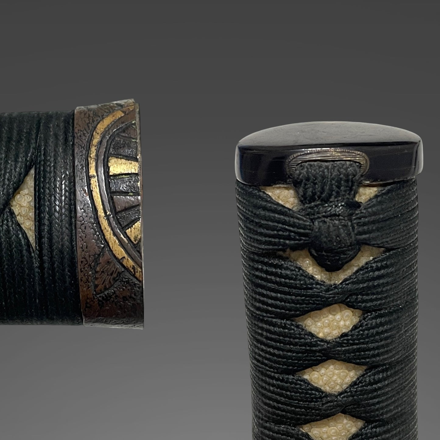Naginata Naoshi Wakizashi, Kagemakie-Saya 陰蒔絵鞘, Thick Blade, Muromachi period mumei