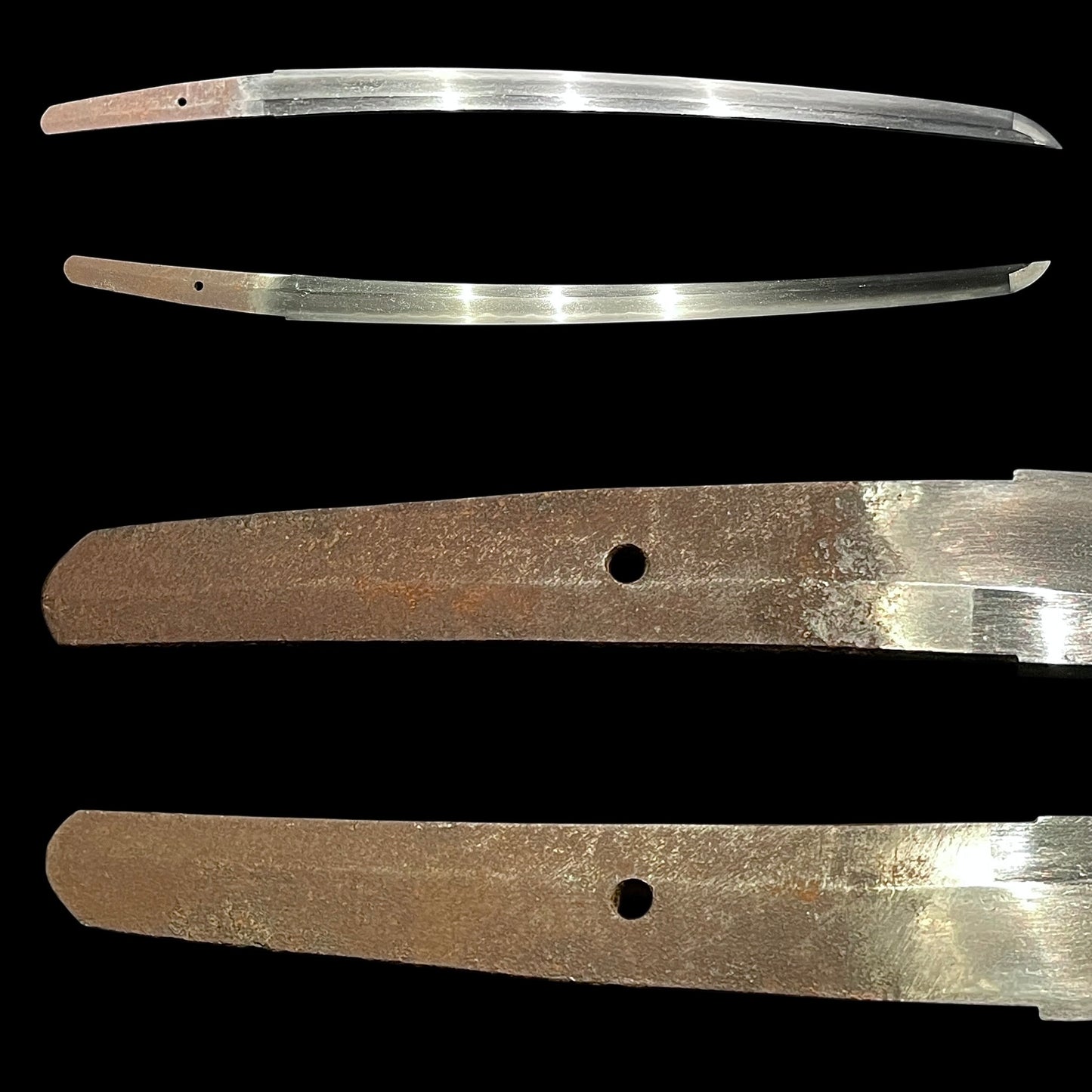 Short Wakizashi, Rinpo 輪宝 Menuki, Sadahiro 貞広 signed Tsuba, Edo period mumei