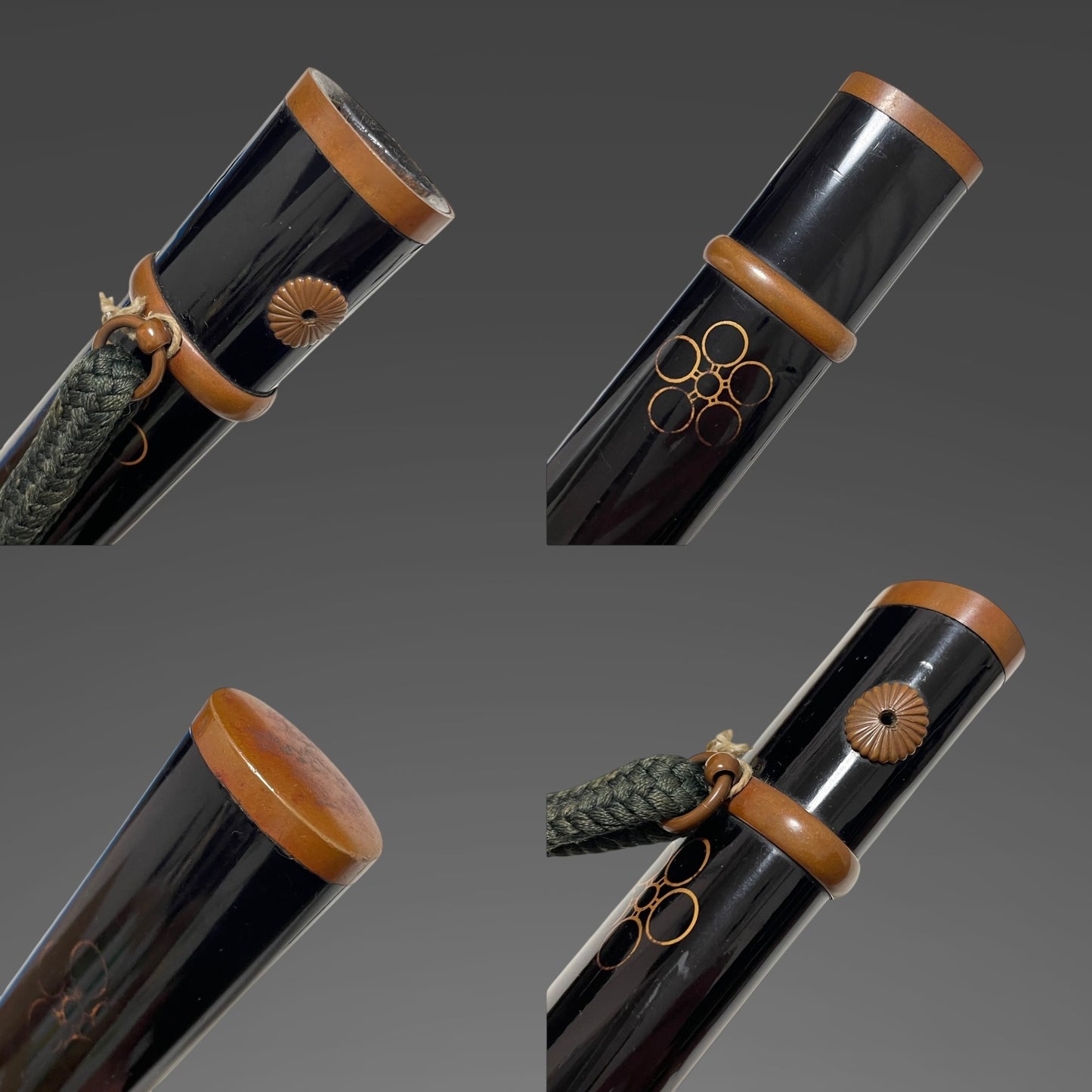 Yoroidoshi 鎧通し TANTO, Nobufusa 信房 signed, Thick Blade, Copper Fittings, Muromachi period