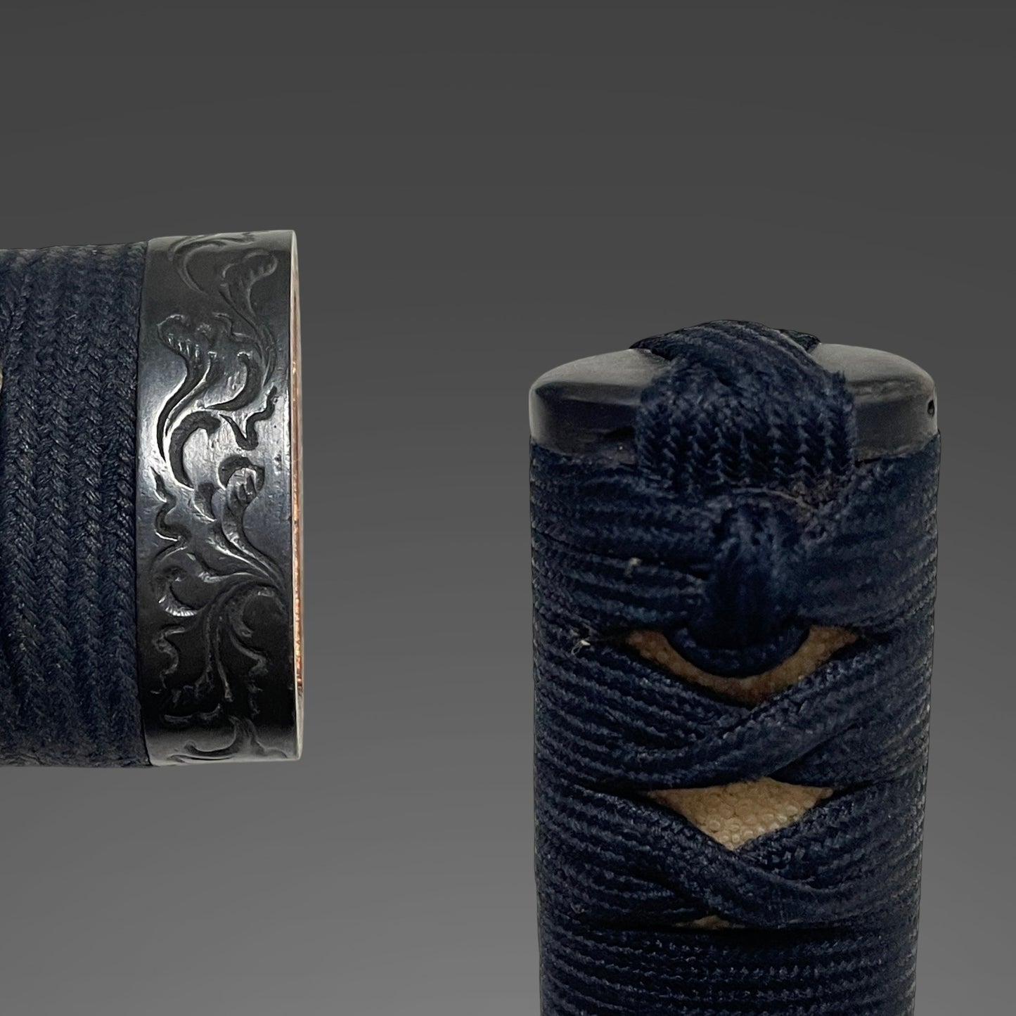 Short Wakizashi, Amidayasuri Tsuba, Edo period mumei