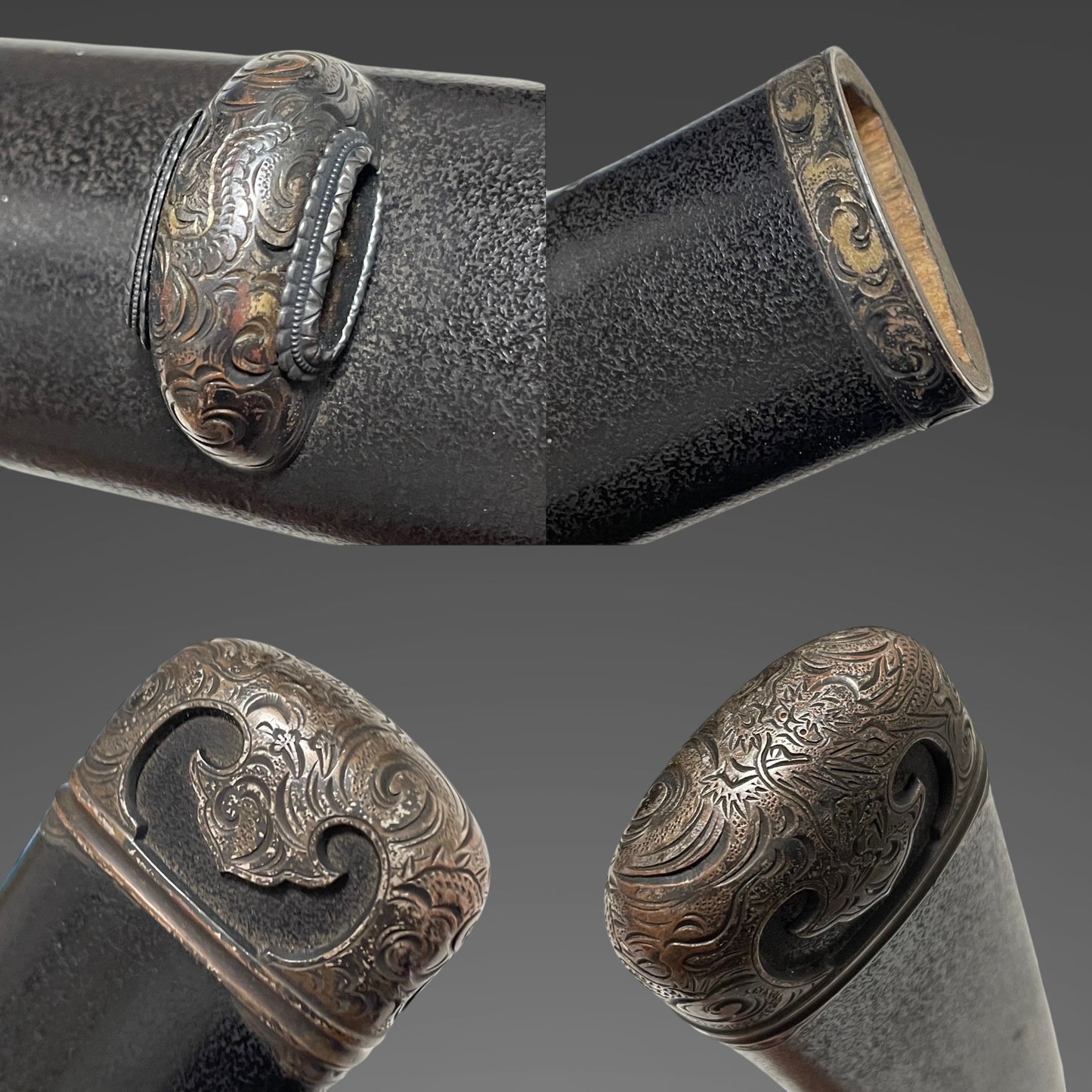 Dragon Fittings, Handachi Koshirae Waizashi, Echizenkoku Shimosaka 越前国下坂 signed