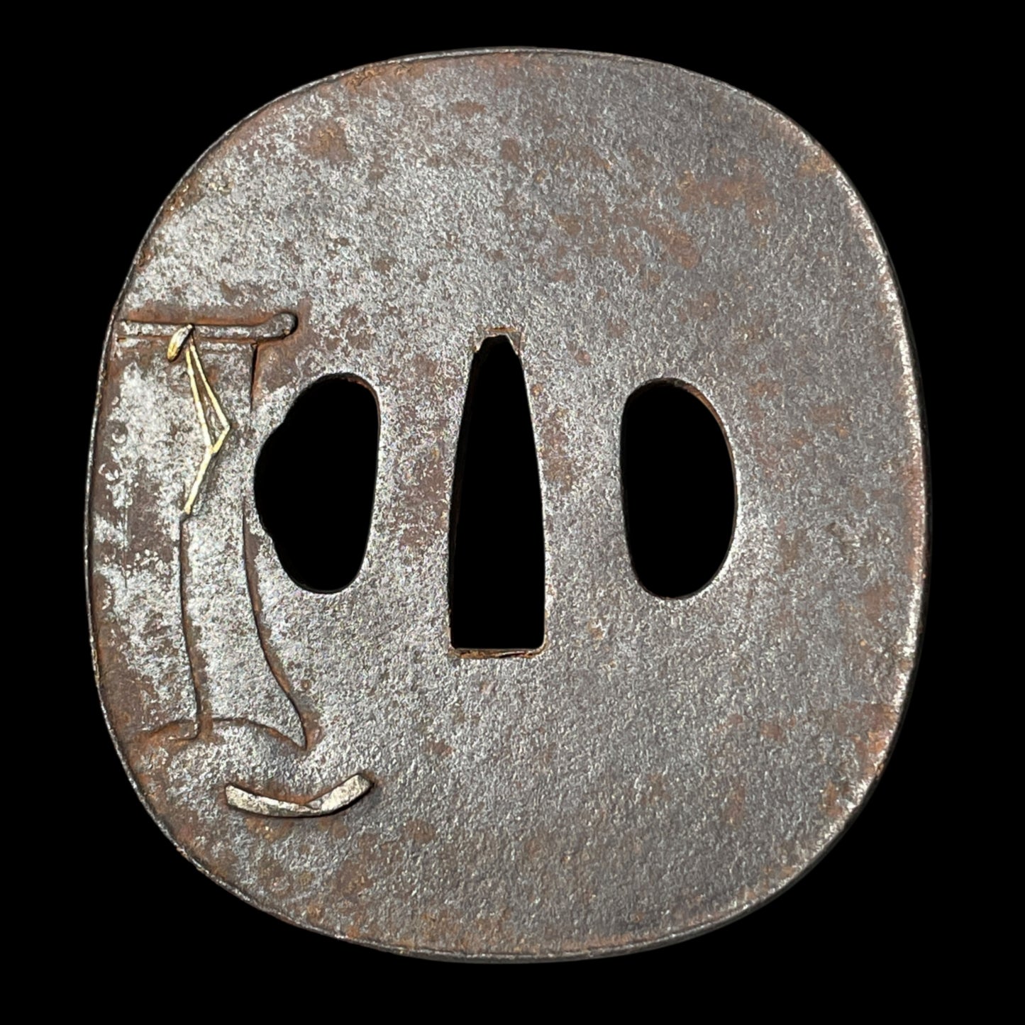 Tojinbutsu 唐人物 Tsuba, Iron back, Edo period