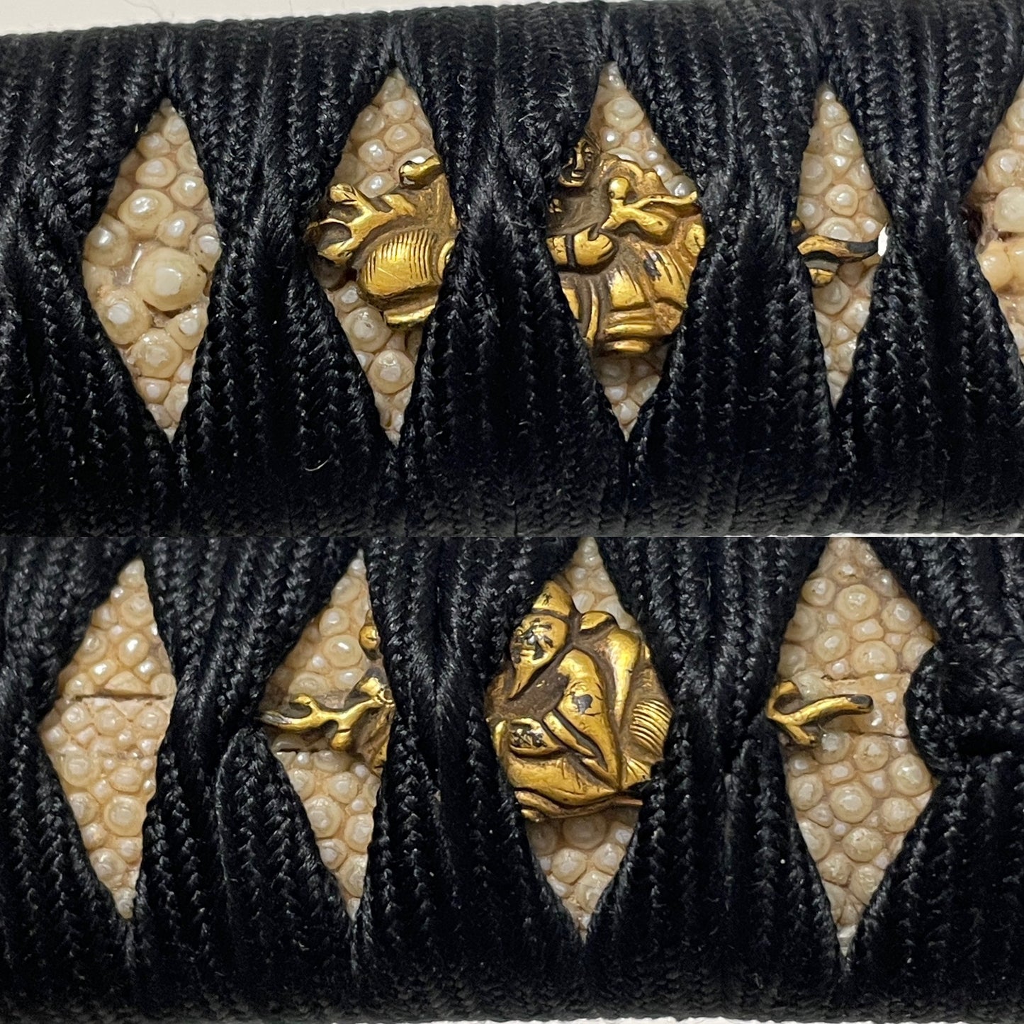 Omeshi-Koshirae 御召拵 For Wakizashi, Mogarashi nyudo Soten 藻柄子入道宗典 signed Fuchi