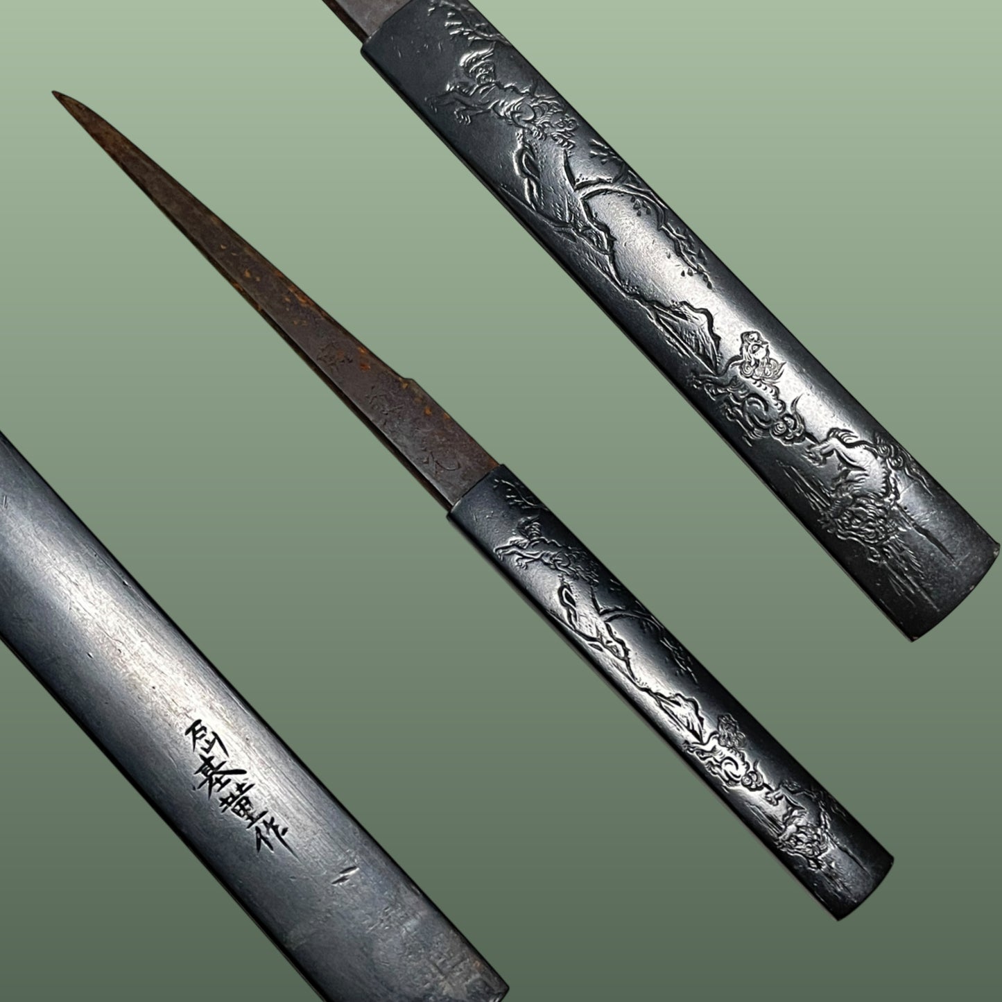 Oni 鬼 Wakizashi Koshirae, Ishiyama Mototada 石山基薫 signed, Edo period