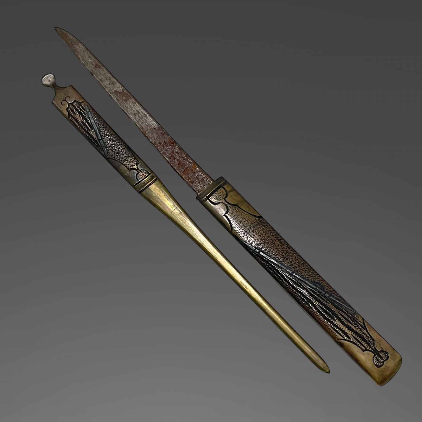 Red Matsushiro Koshirae 松代拵 For TANTO, with Kozuka Kogai, Edo period