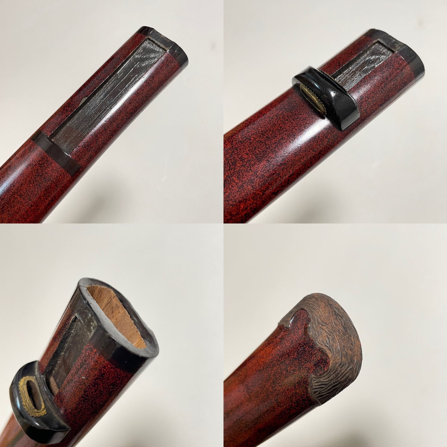 Red Matsushiro Koshirae 松代拵 For TANTO, with Kozuka Kogai, Edo period