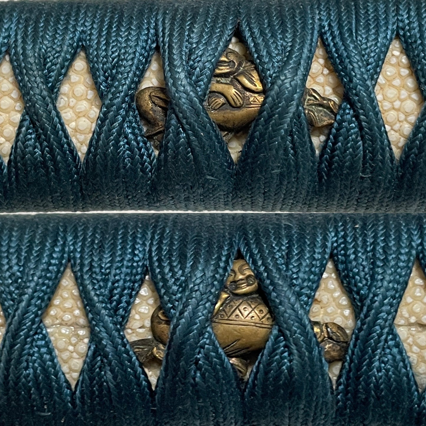 Long Wakizashi Koshirae, Makimono 巻物 Tsuba,  Plum Fuchikashira, Edo period