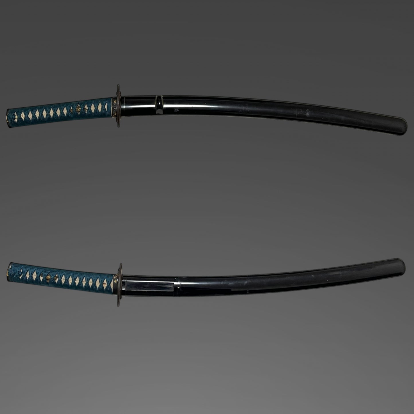 Long Wakizashi Koshirae, Makimono 巻物 Tsuba,  Plum Fuchikashira, Edo period
