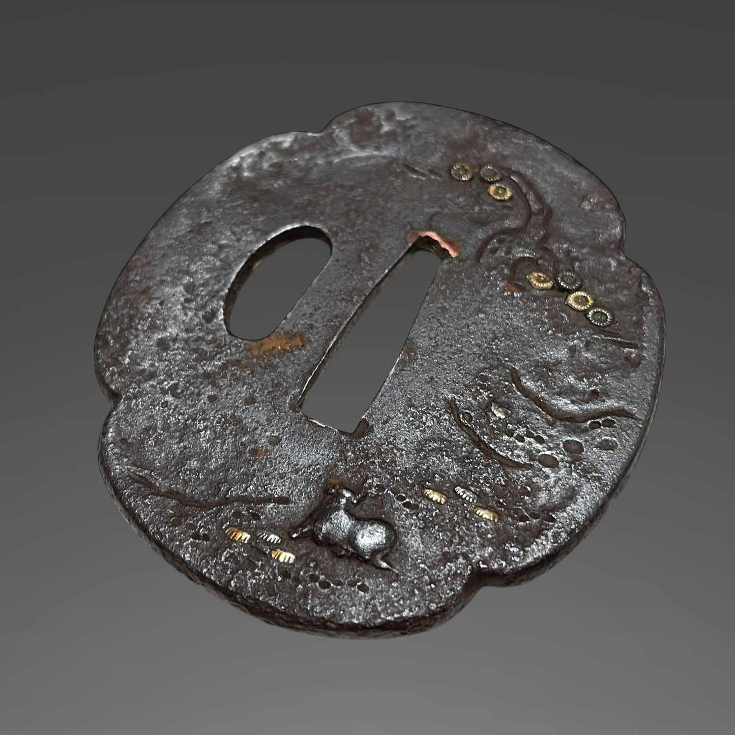 Dragon Menuki Koshirae For WAKIZASHI, Thick Fuchi, Edo period