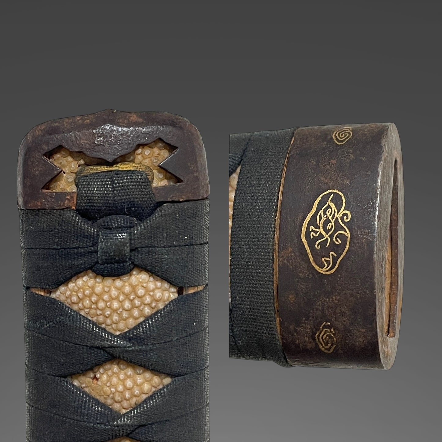 Dragon Menuki Koshirae For WAKIZASHI, Thick Fuchi, Edo period