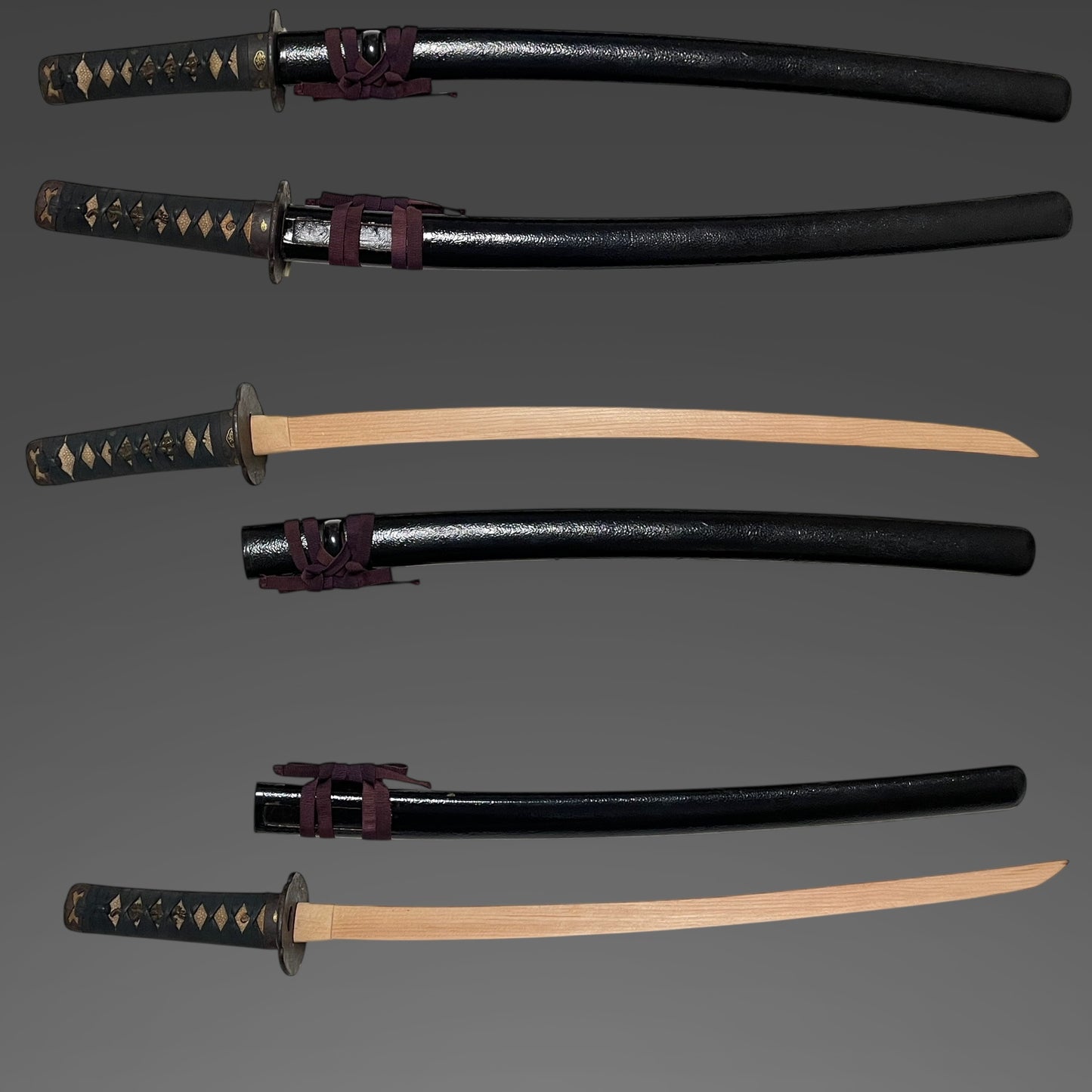 Dragon Menuki Koshirae For WAKIZASHI, Thick Fuchi, Edo period