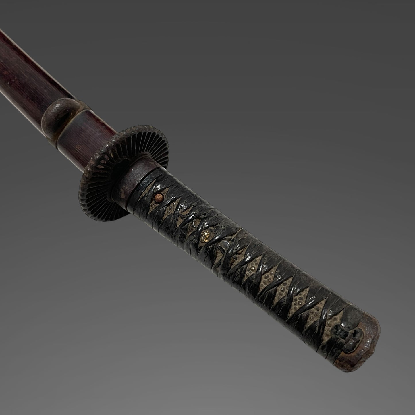 Handachi Koshirae 半太刀拵, Kyosukashi-Tsuba 京透鍔, Iron Fittings, Edo period