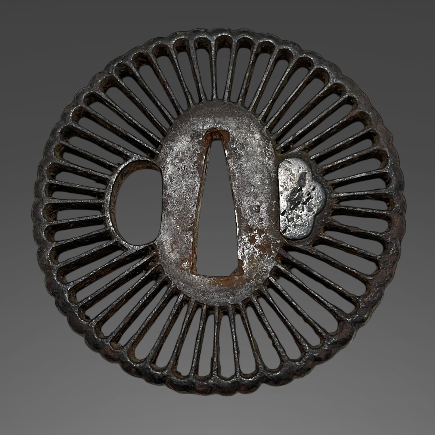 Handachi Koshirae 半太刀拵, Kyosukashi-Tsuba 京透鍔, Iron Fittings, Edo period