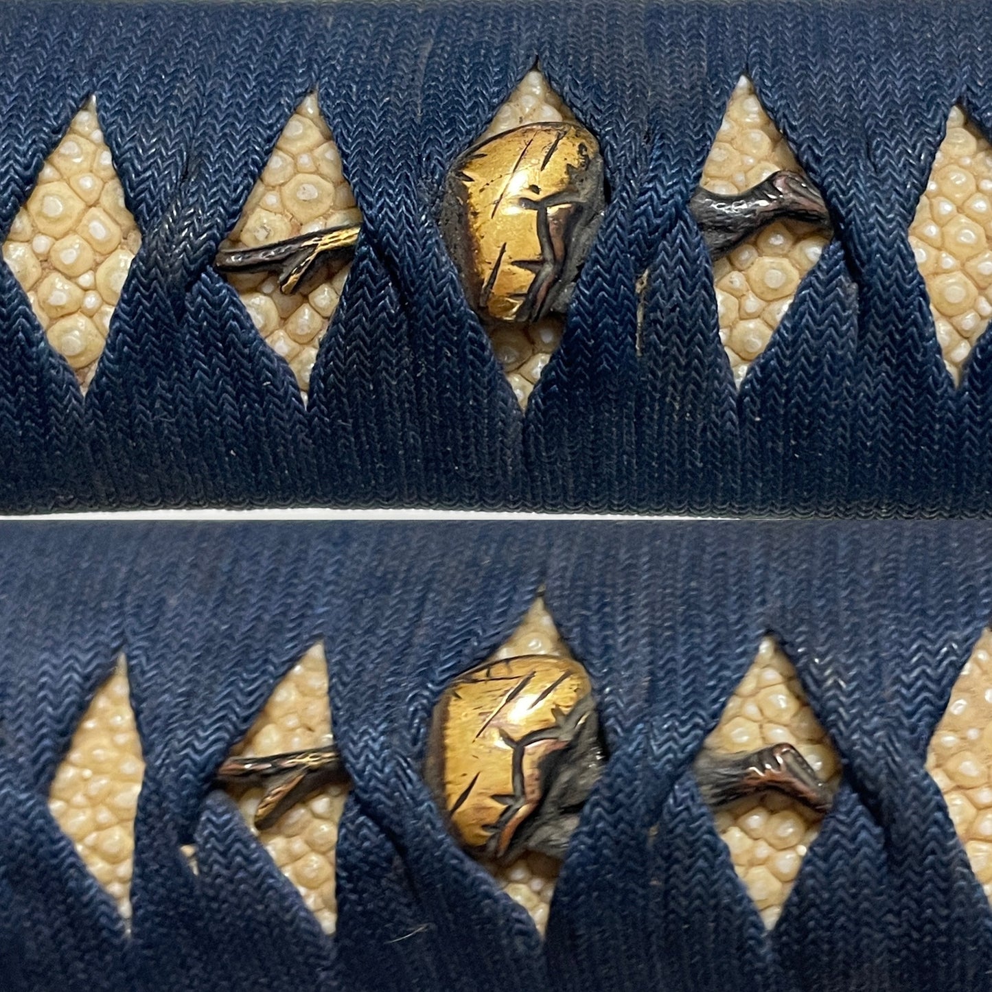 Kawarinuri-Saya 変塗鞘Wakizashi Koshirae, Soroikanagu 揃金具, Edo period