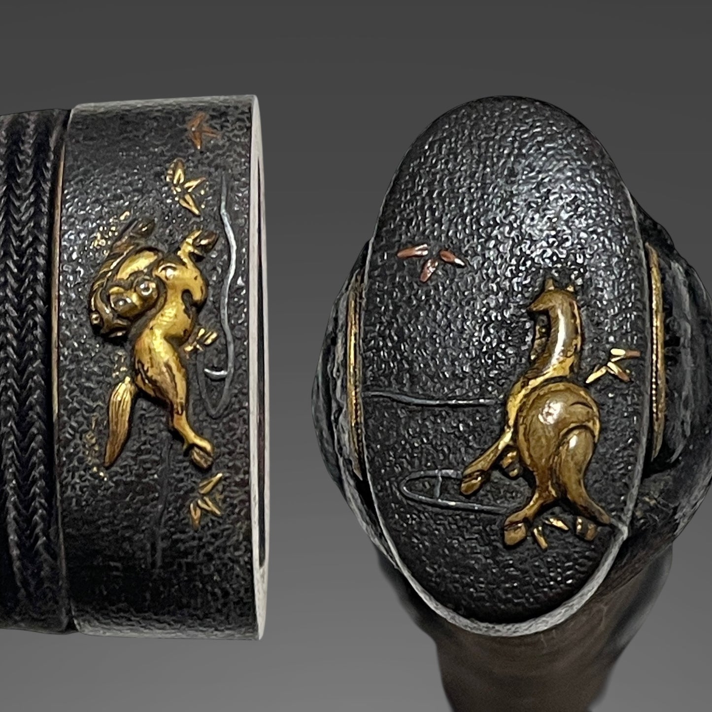 Horse Fittings Koshirae for Wakizashi, with Kozuka, Edo period