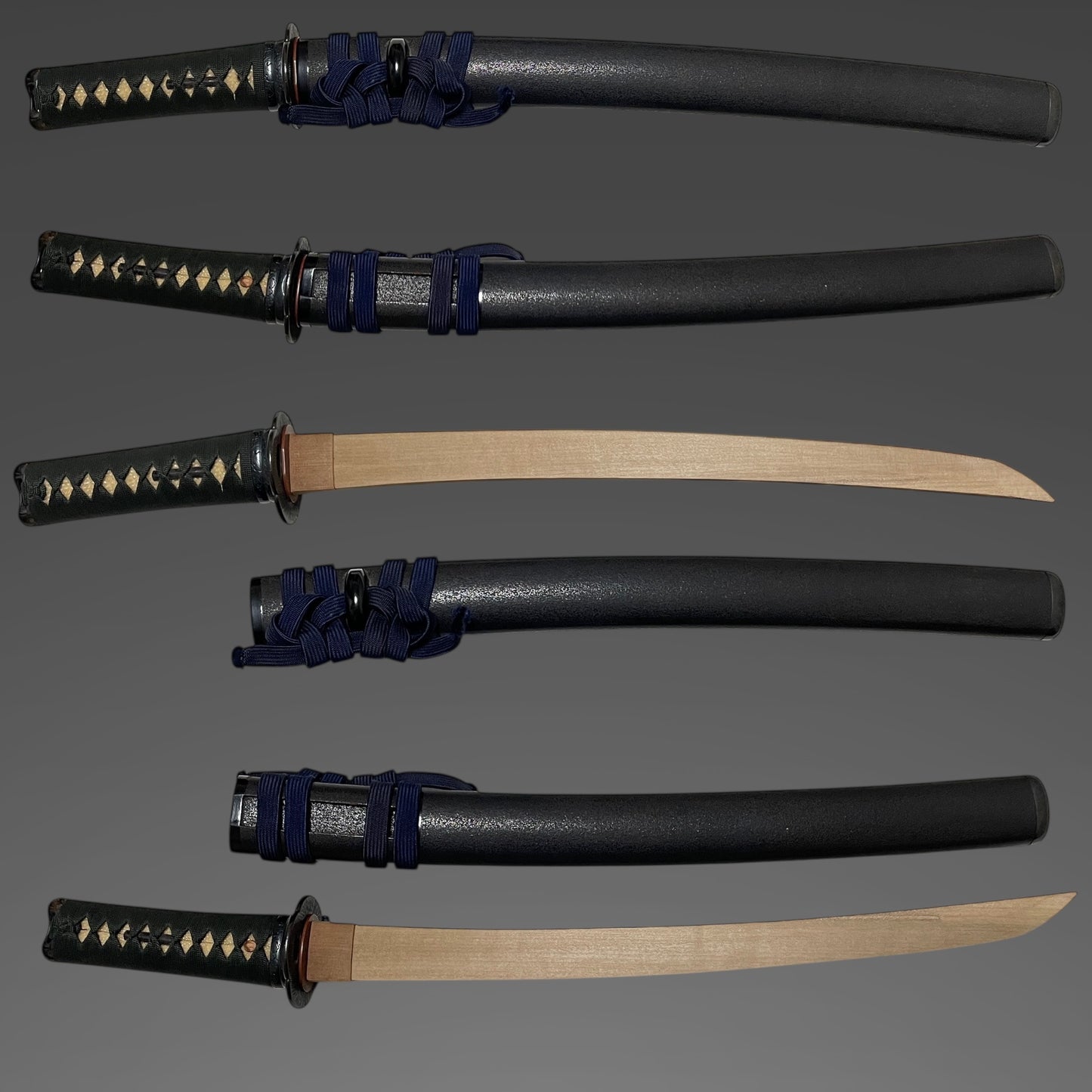 Wakizashi Koshirae, Amidayasuri Yamagane Tsuba 阿弥陀鑢山銅鍔, Edo period
