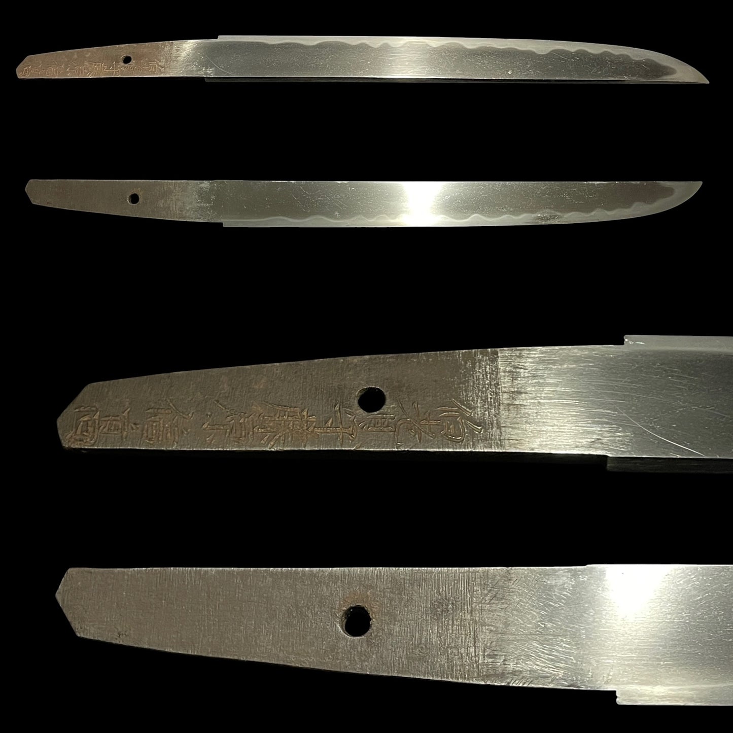 Dragonfly Fittings Red TANTO,  Hokinokami Fujiwara Nobutaka 伯耆守藤原信高 signed, Edo period