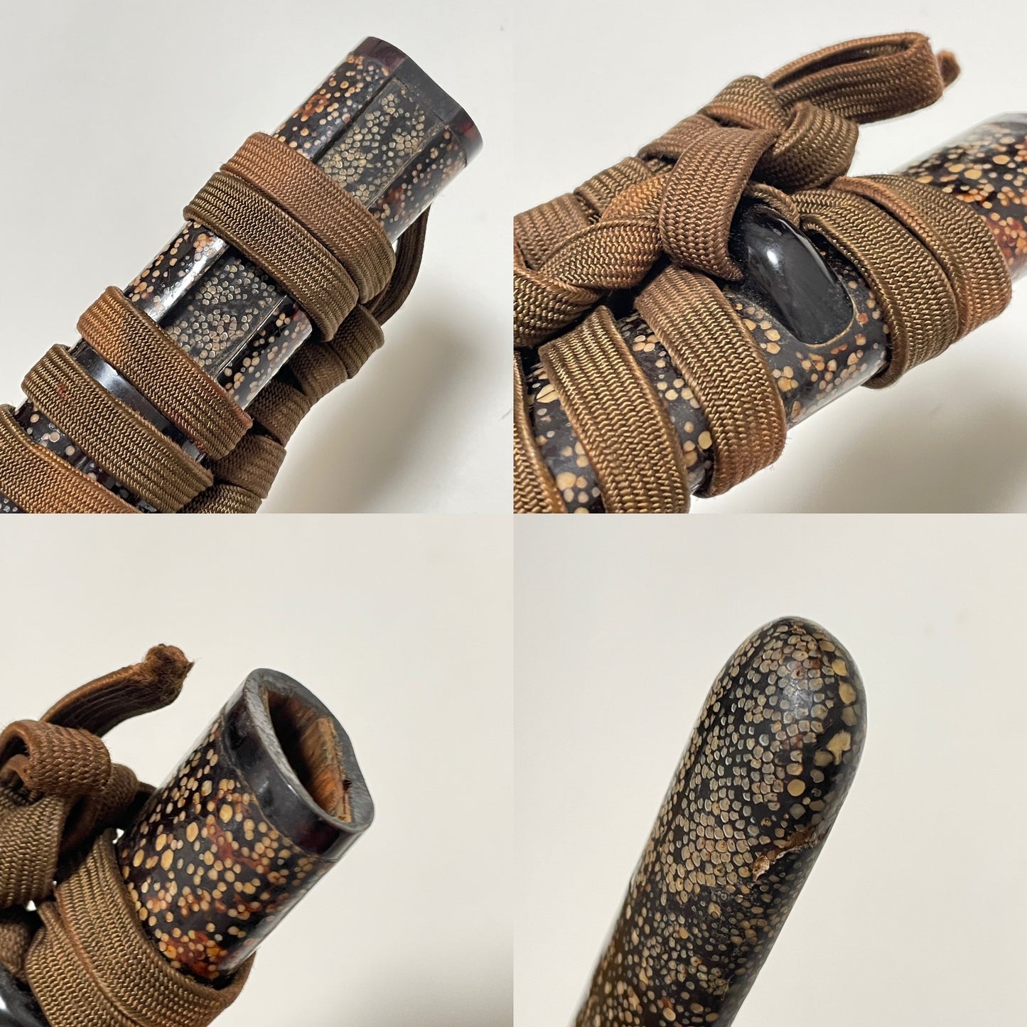 Samesaya-Koshirae 鮫鞘拵 Wakizashi, Oomokumehada, Dragon Fuchikashira, with Kozuka