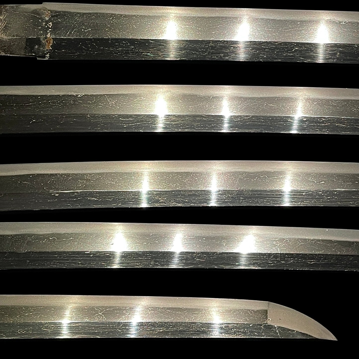 Long Wakizashi with Shakudo Bird Fuchikashira and Gold inaly Tsuba, Edo period mumei