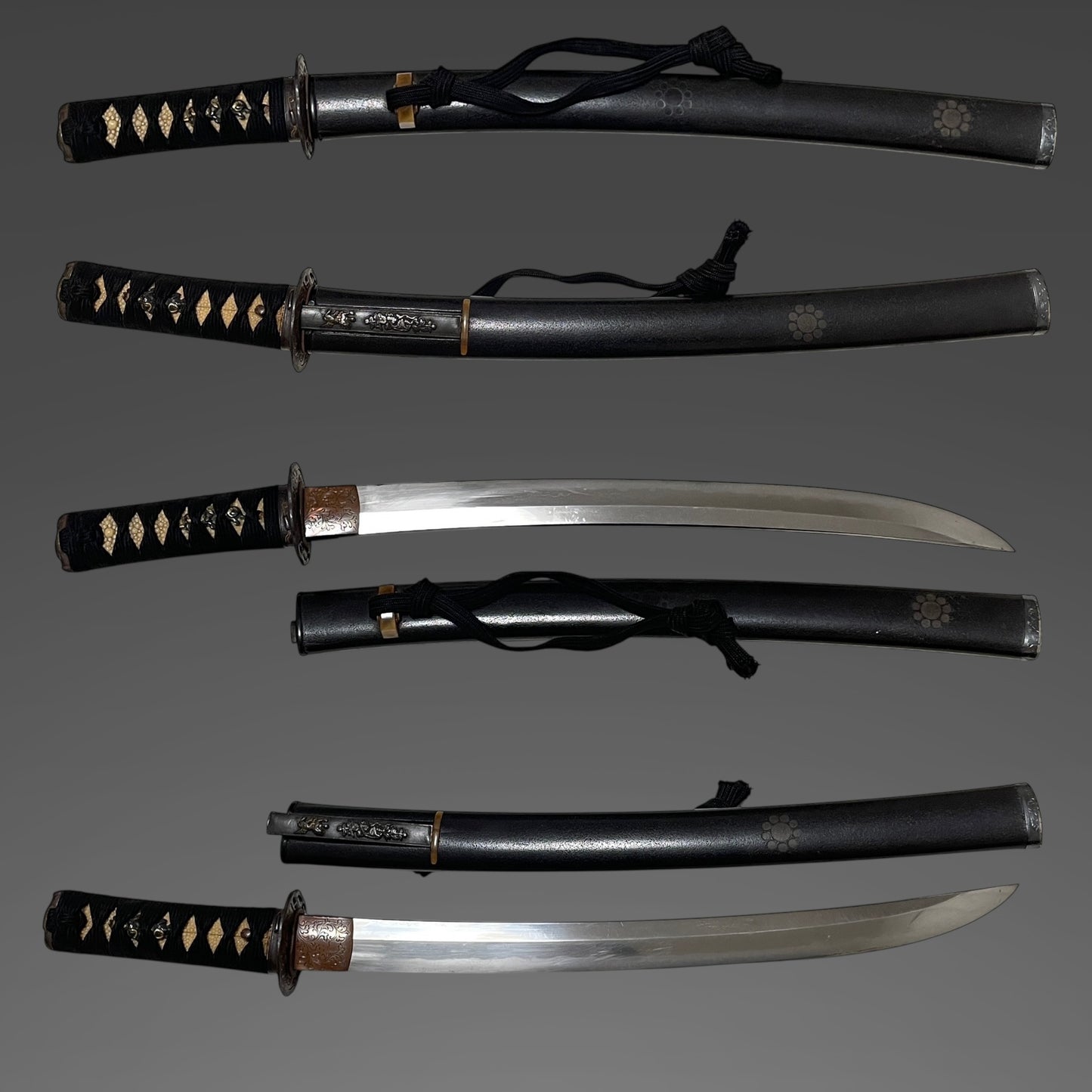 Fujiwara Toyoyuki 藤原豊行 signed Shobuzukuri Wakizashi, Dragon Tsuba, with Kozuka