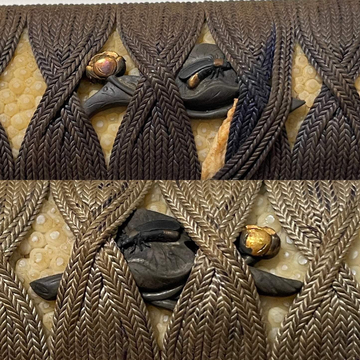 Shunuri Uchigatana Koshirae 朱塗鞘打刀拵, Mouse Shibuichi Fuchikashira, Edo period