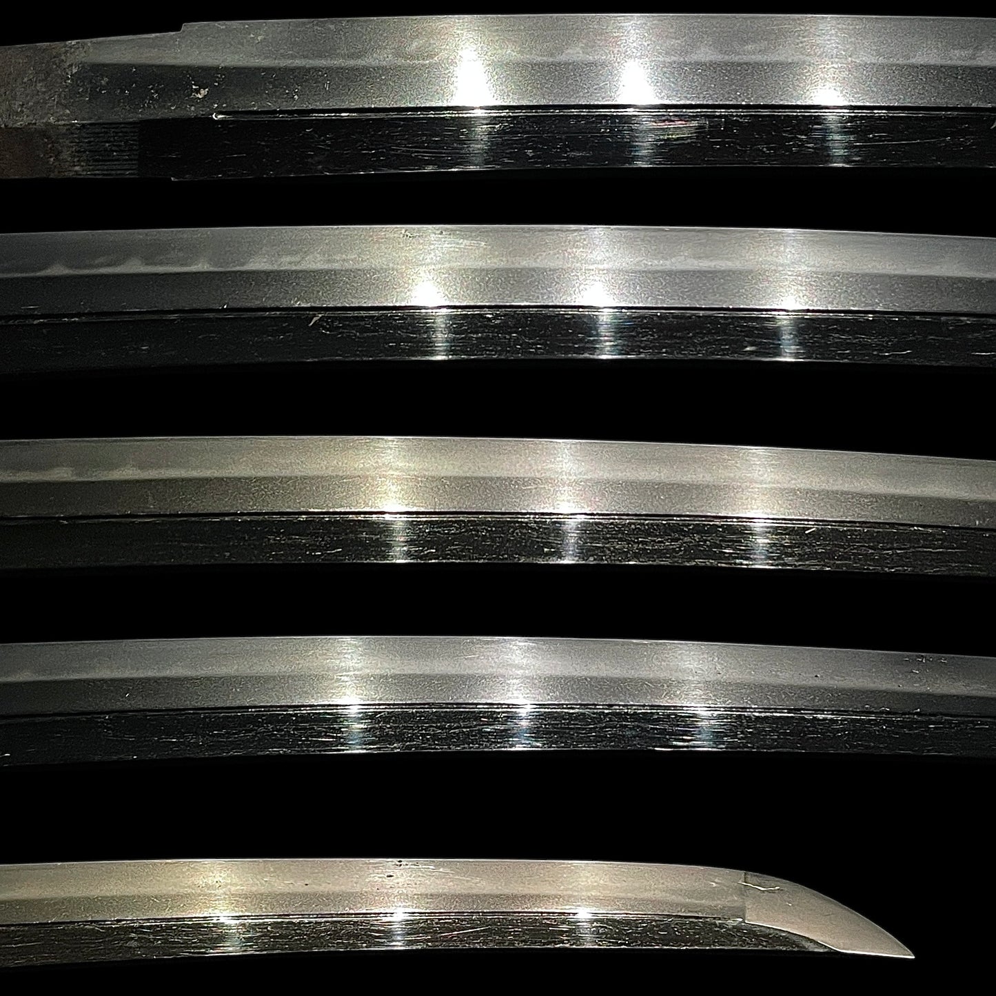 Long Wakizashi, Soebi 添樋, Waterfowl Tsuba, Wave Fuchikashira, Edo period mumei