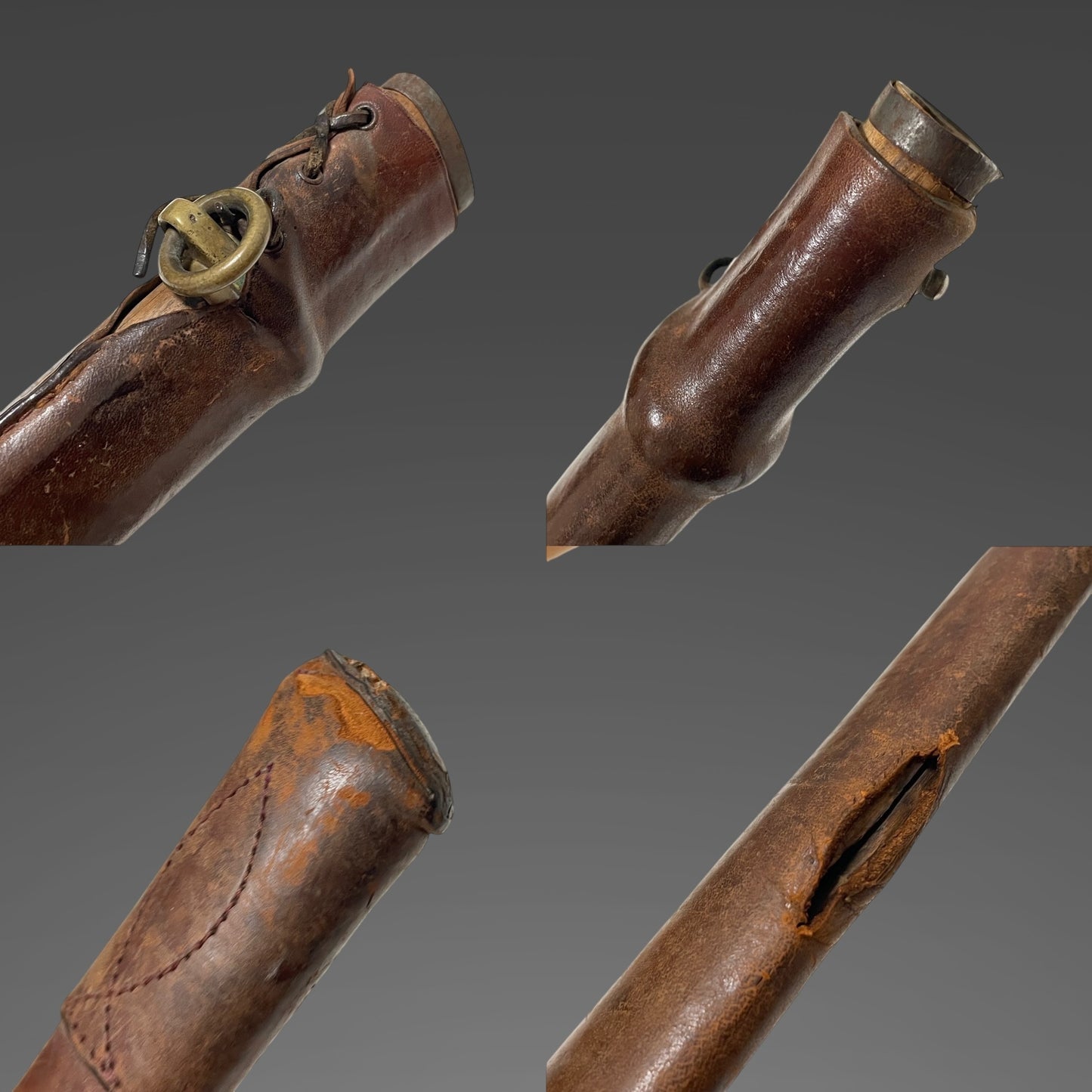 Ryakushiki-GUNTO 略式軍刀, Leather Cover Scabbard, WW2 Japanese Army Officer Sword
