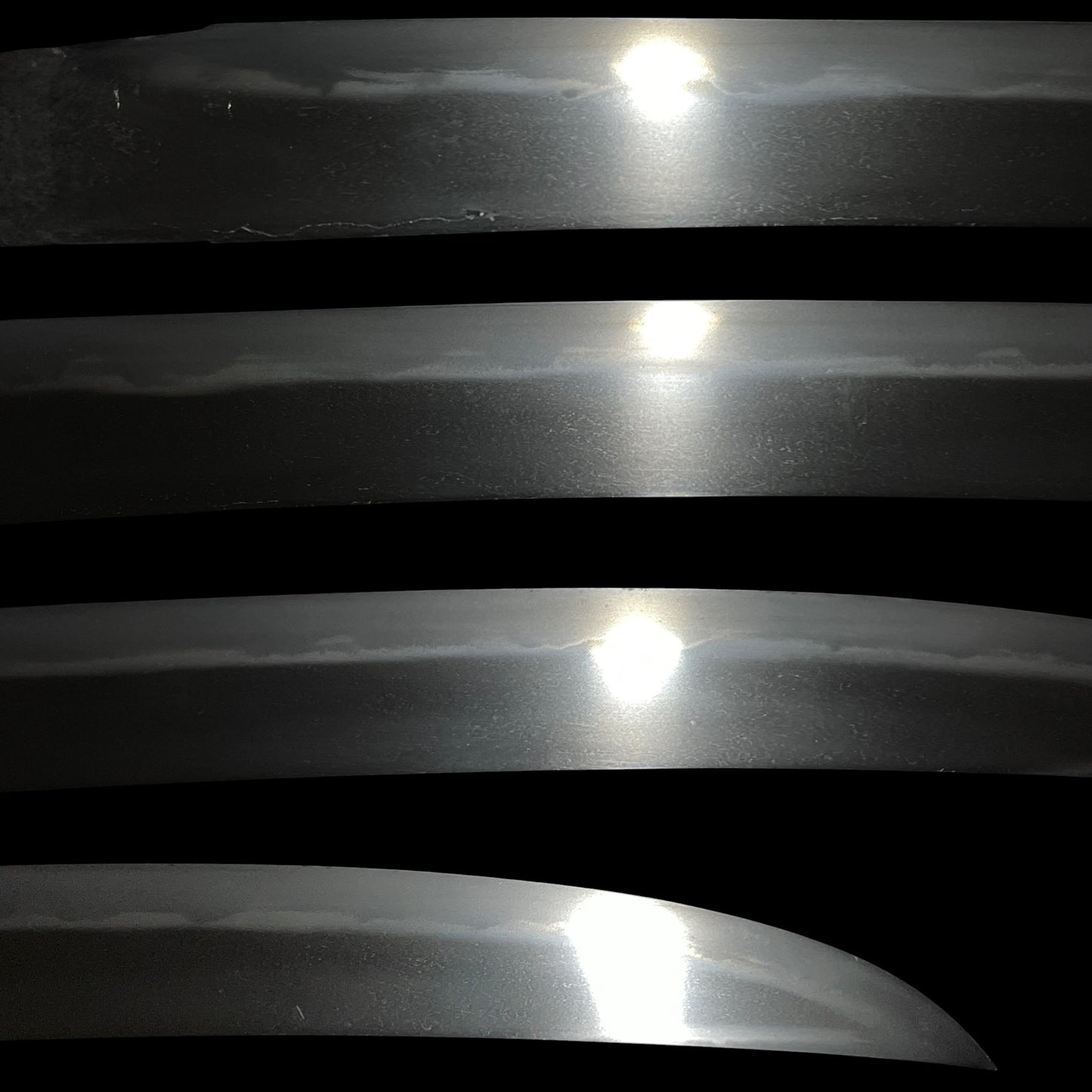 Radensaya 螺鈿鞘 Wide Hirazukuri Wakizashi, Izuminokami Kanesada signed, Plum Fittings