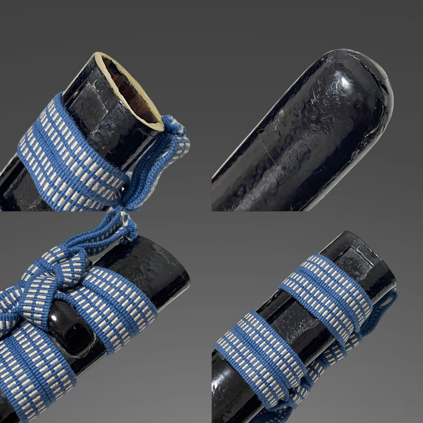 Mino Style Fuchikashira Long Wakizashi, Tadatsugu 忠次 signed Tsuba, Edo peiord mumei