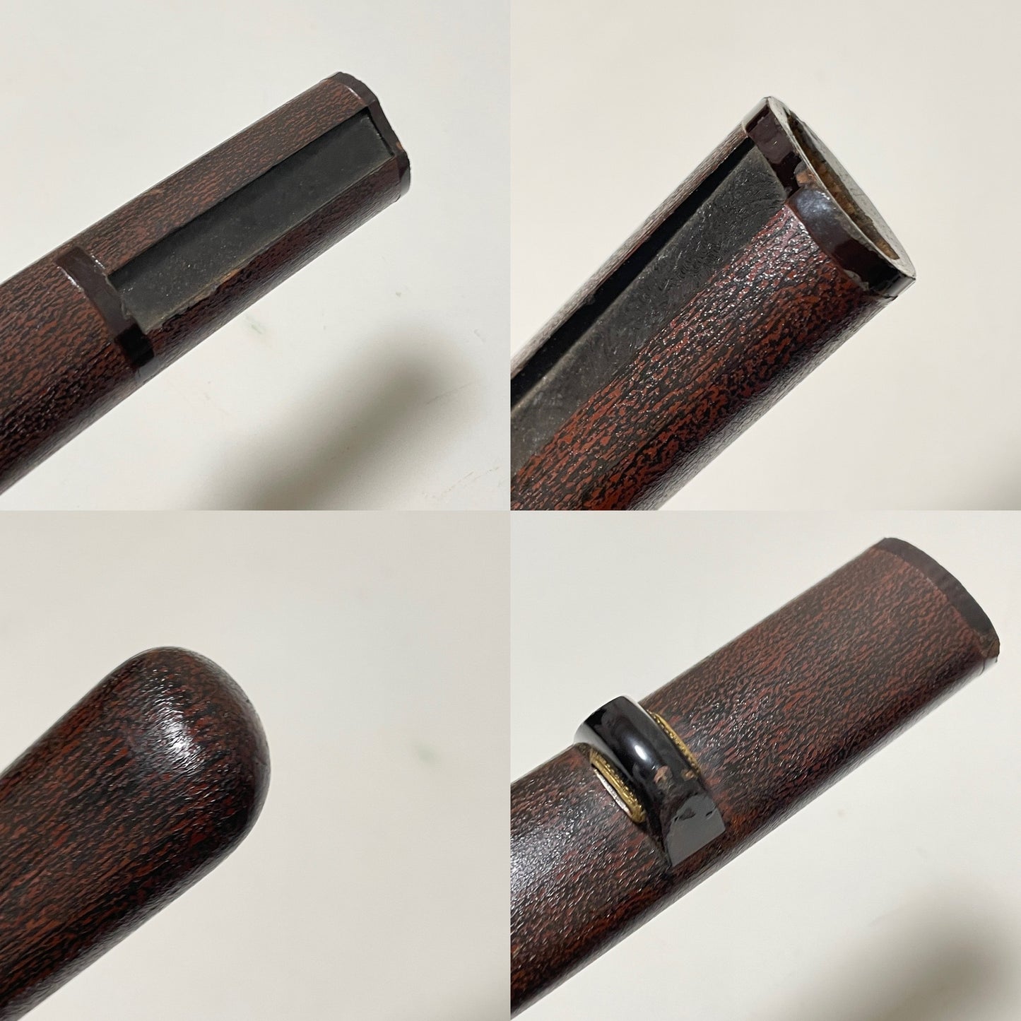 Sanbonsugi hamon 三本杉刃文 Wakizashi, Lotus root Thick Tsuba, Edo period mumei