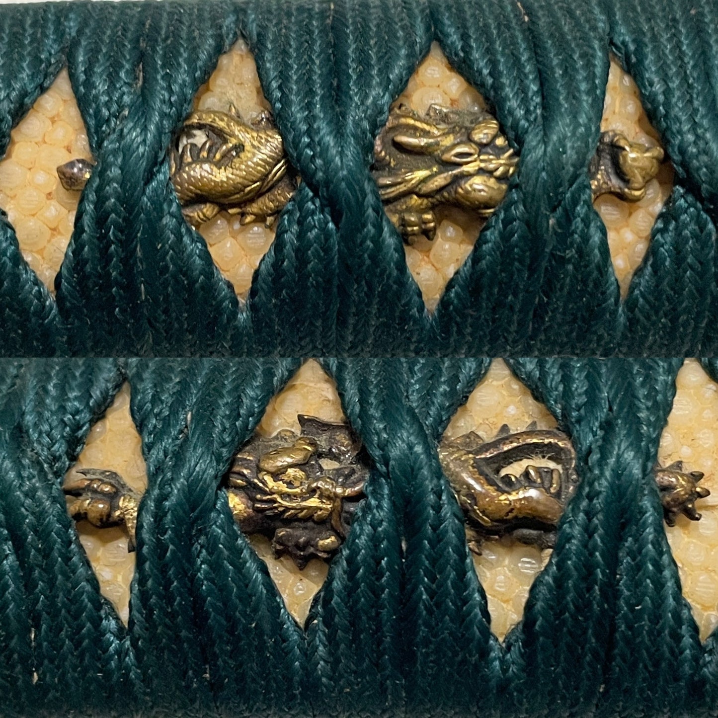 Dragon Fuchikashira KATANA, Sakakura Gonnoshin Terukane 坂倉言之進照包 signed, Itomaki Sukashi Tsuba