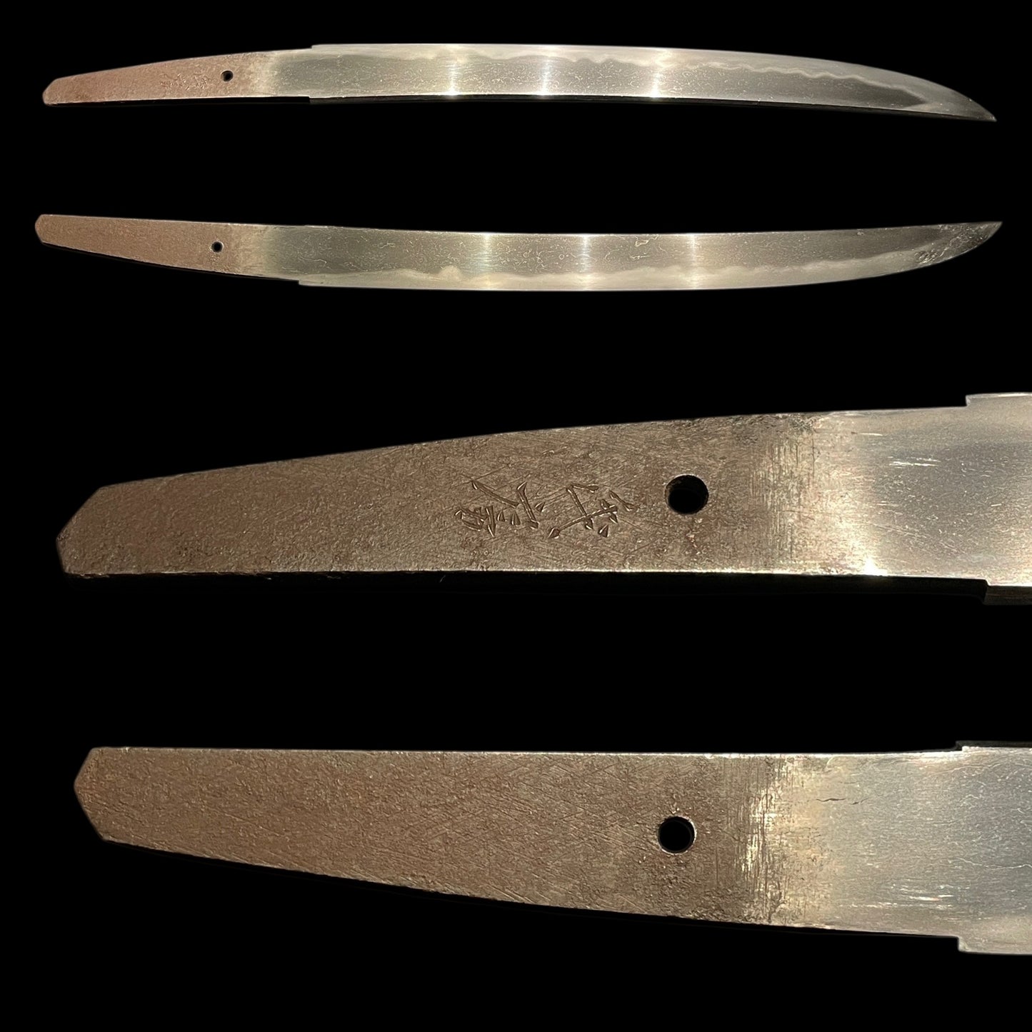 Ujifusa 氏房 signed Sunnobi-TANTO, Nioh 二王 Kozuka, Muromachi period