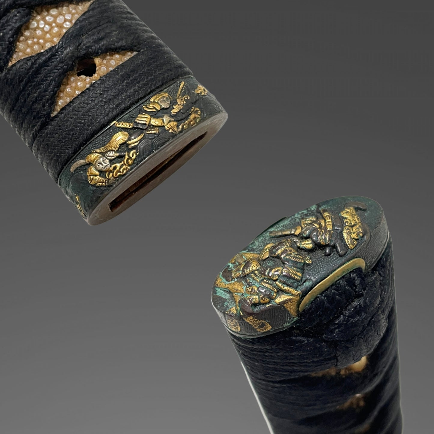 Munetsugu 宗次 signed Wakizashi, Mt.Fuji Kozuka,  Catfish Menuki, Edo period