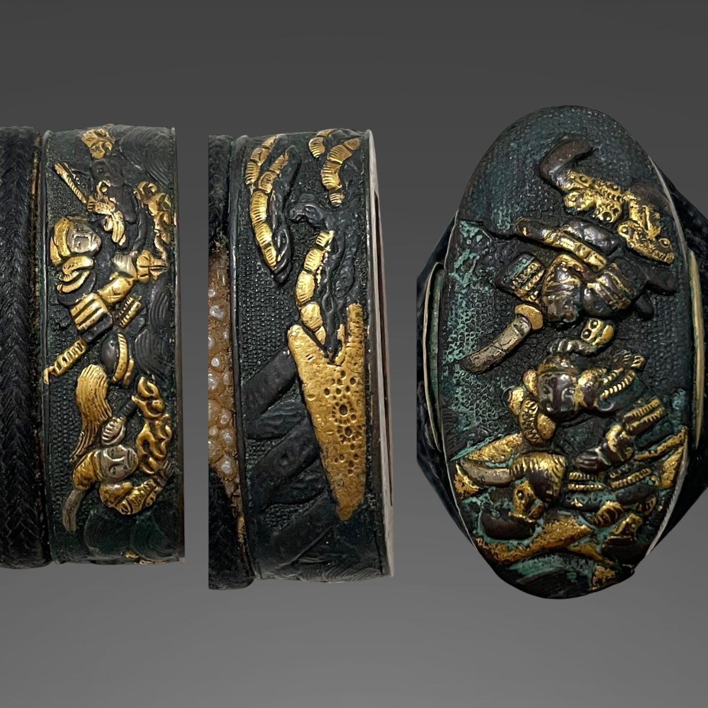 Munetsugu 宗次 signed Wakizashi, Mt.Fuji Kozuka,  Catfish Menuki, Edo period