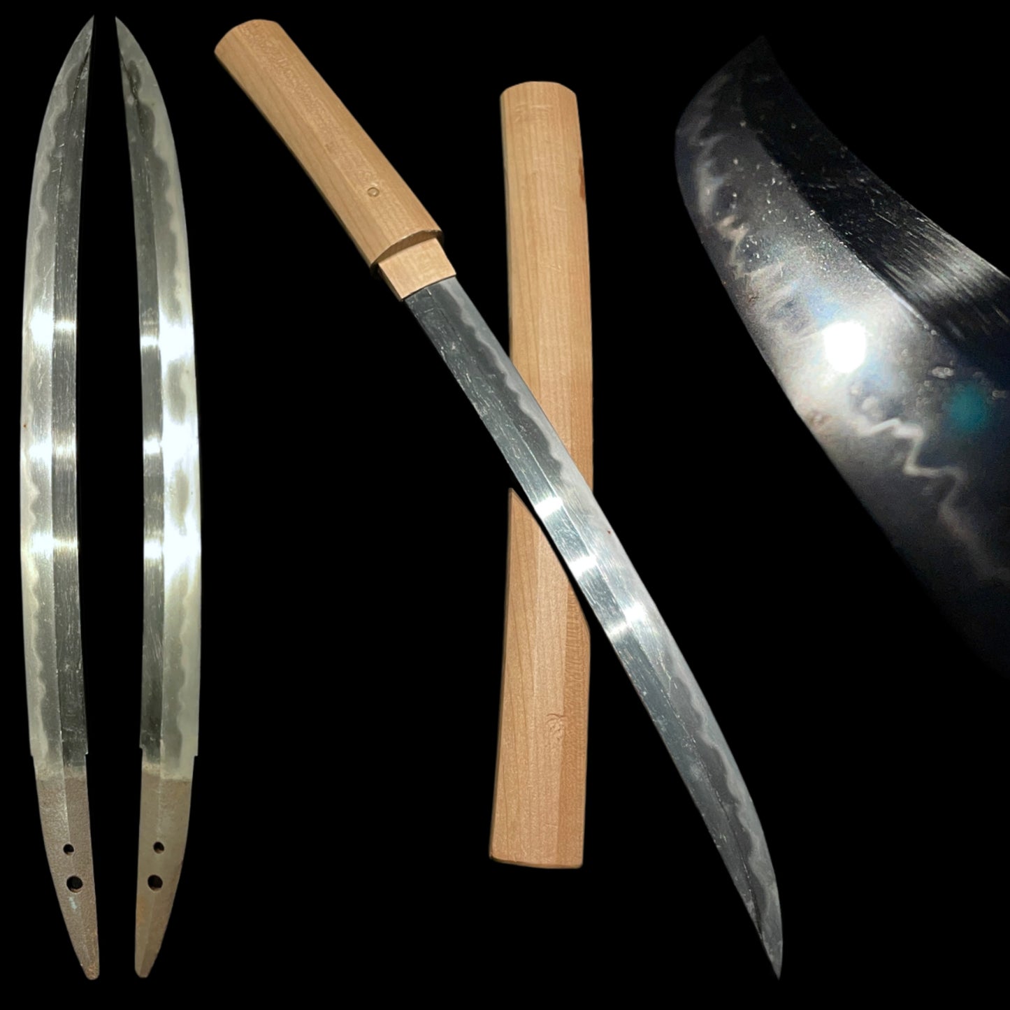 Shobuzukuri Wakizashi 菖蒲造脇差, Soden-Nakago 相伝茎, Muromachi period mumei