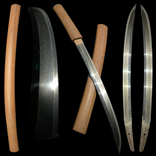 Shobuzukuri 菖蒲造 Wakizashi, Muromachi period mumei