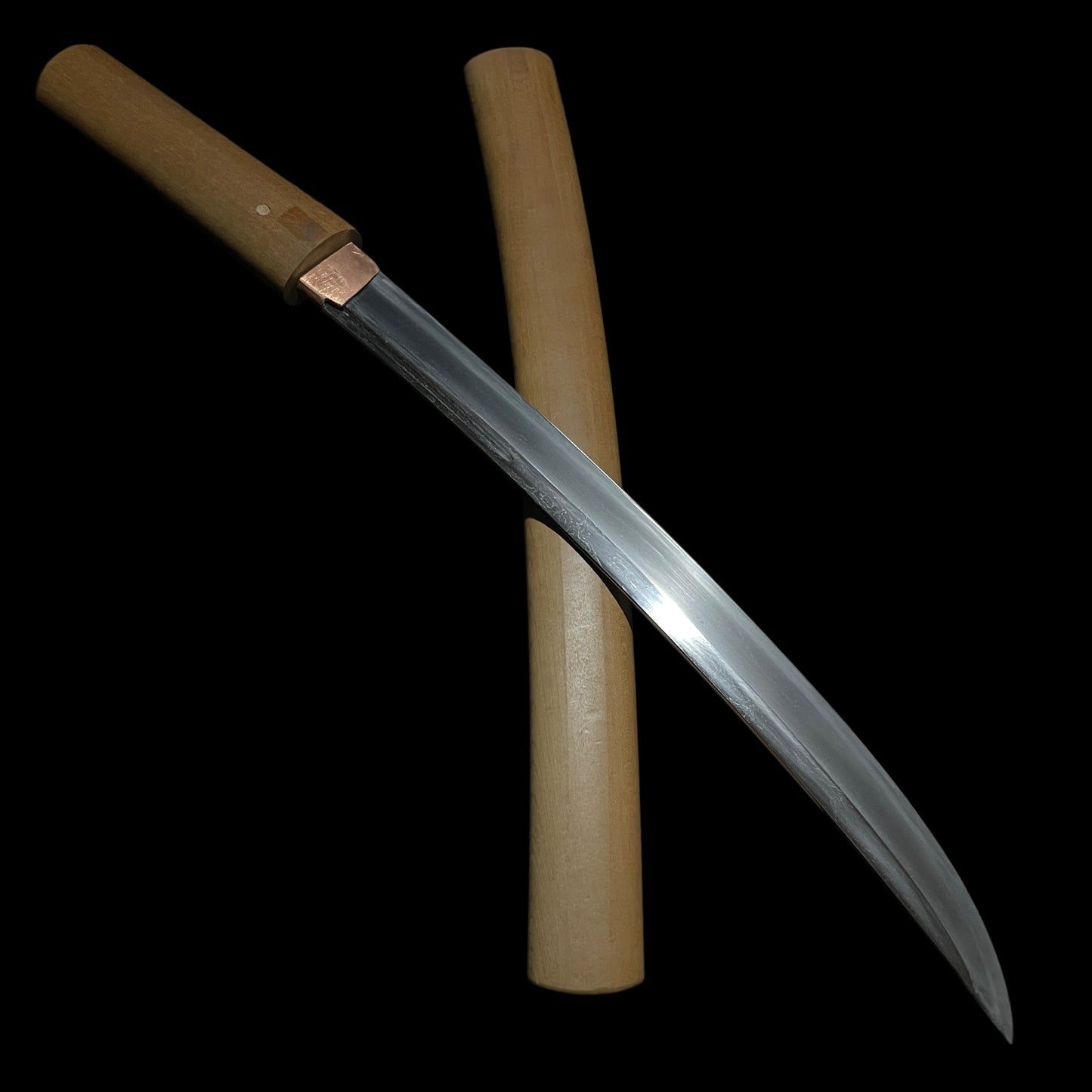 Shobuzukuri Wakizashi, Suken素剣 Bonji梵字 Horimono彫物, Muromachi period mumei