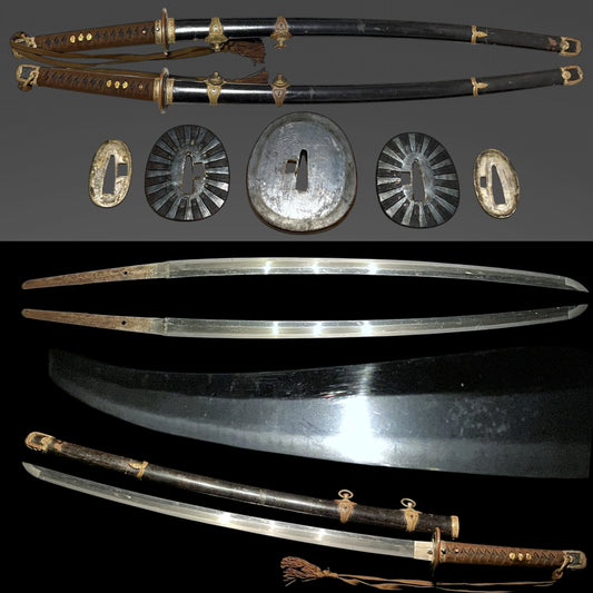 NAVY GUNTO 海軍刀, Rayskin Scabbard, with Tassel, WW2 Original, Japanese Officer Sword
