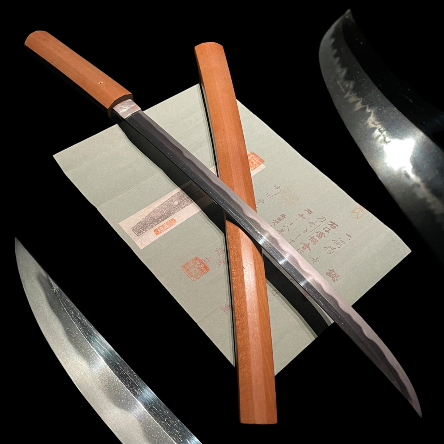 Kai-Mihara 貝三原, Long Shobuzukuri Wakizashi, KOTO Muromachi period