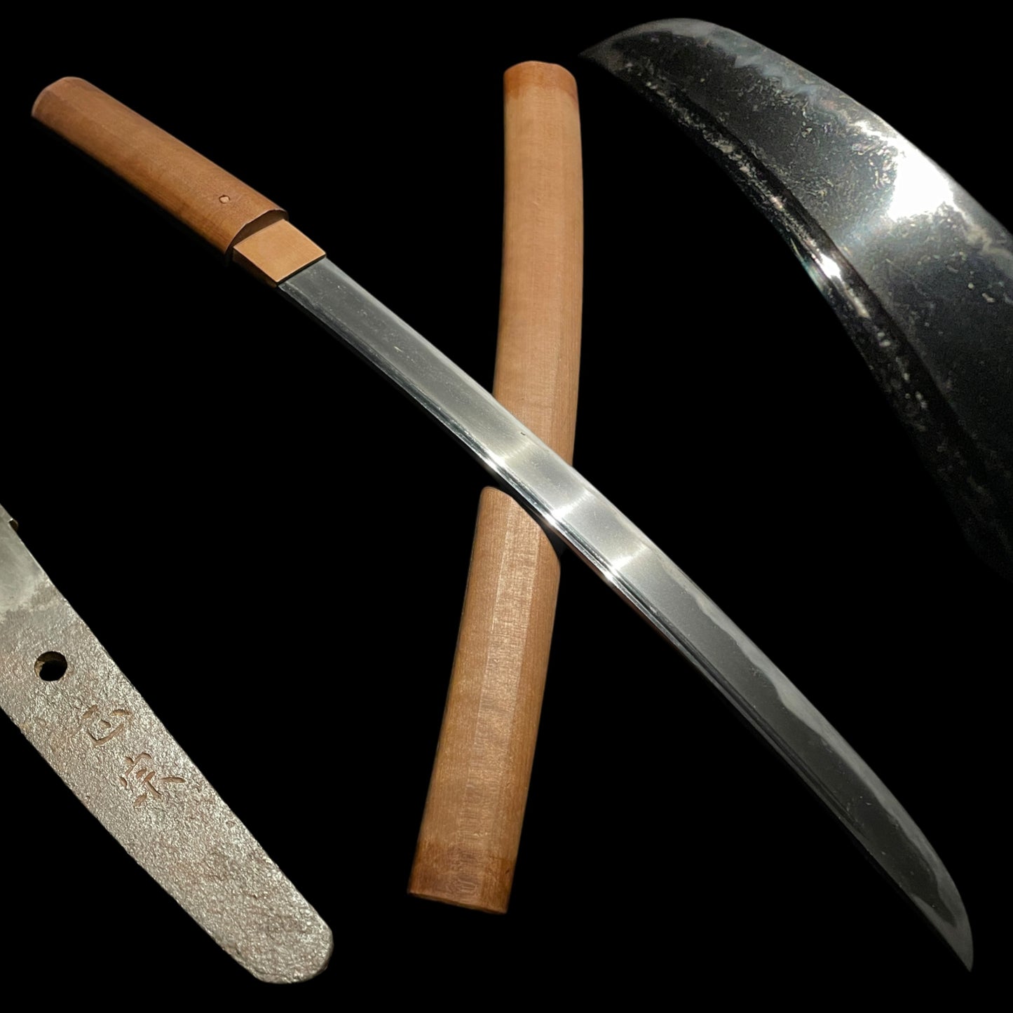 Masamune 正宗 signed Hirazukuri Wakizashi, Wide blade, Muromachi period