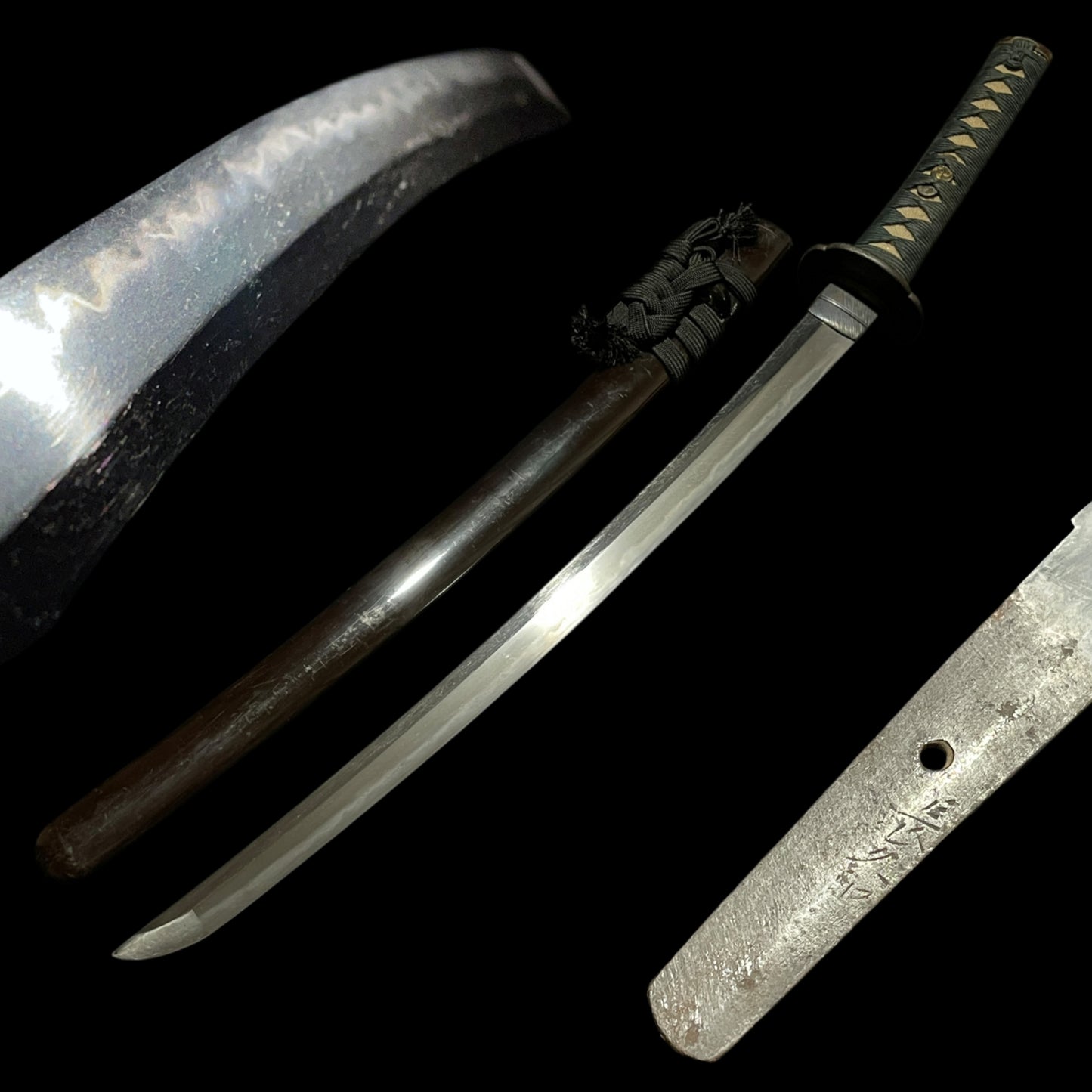 Nagahisa 長久 signed WAKIZASHI, Togari Gunome 尖互目 Hamon, Edo period