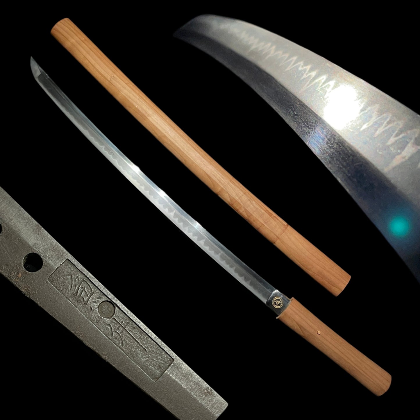 GAKUMEI 額銘 Long Wakizashi, Kanemasu 兼升 signed, Mino School