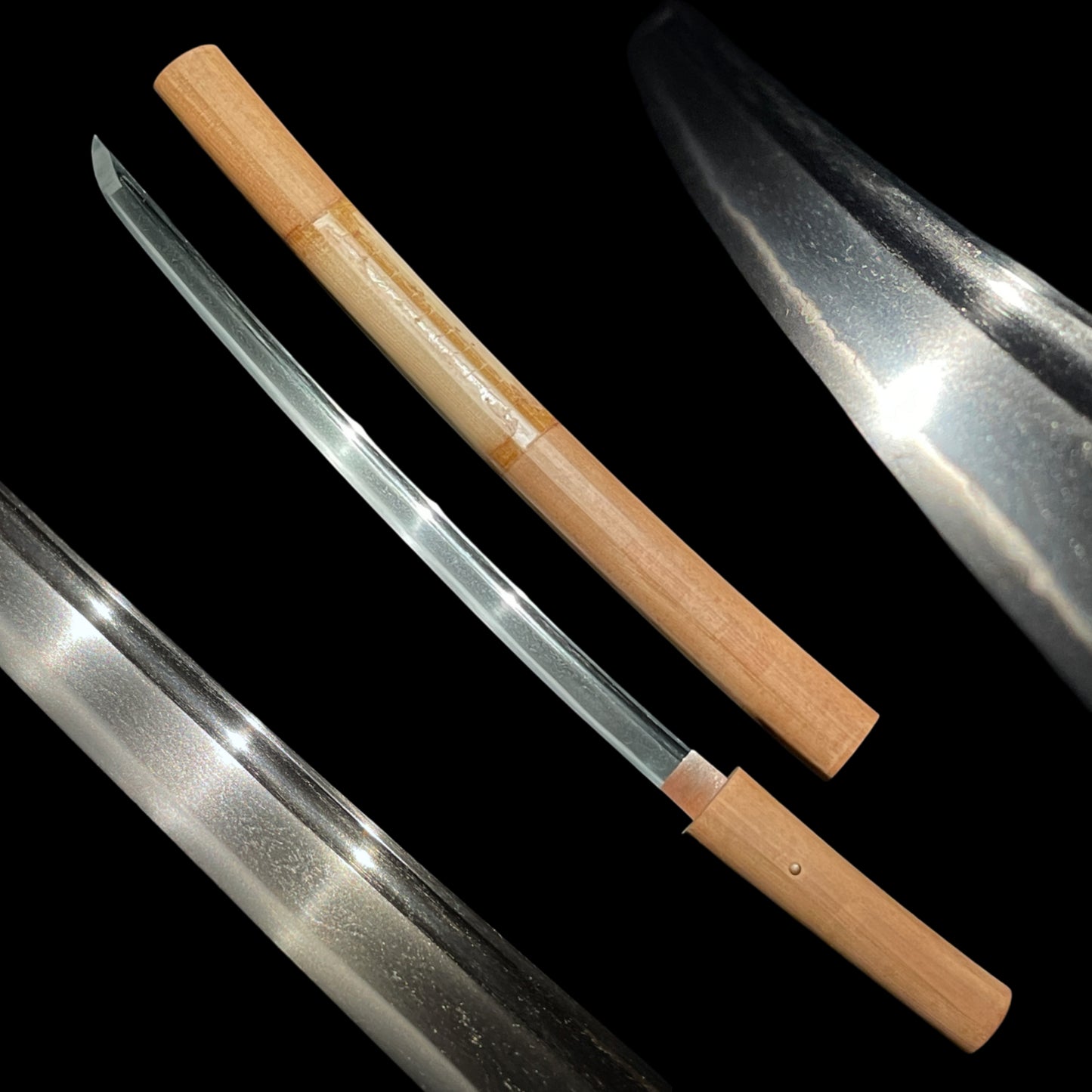 Bo-hi 棒樋 Wakizashi, Kakitoshi 掻き通し, KOTO Muromachi period mumei