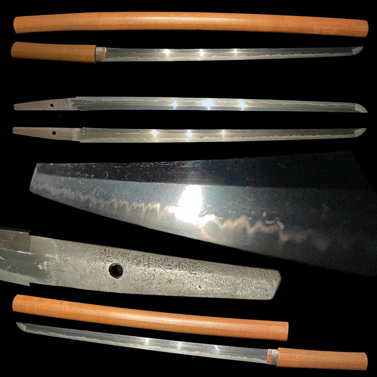 Shinobigatana 忍刀 Ninja Sword, Straight Wakizashi, Hokinokami Nobutaka 伯耆守信髙 signed