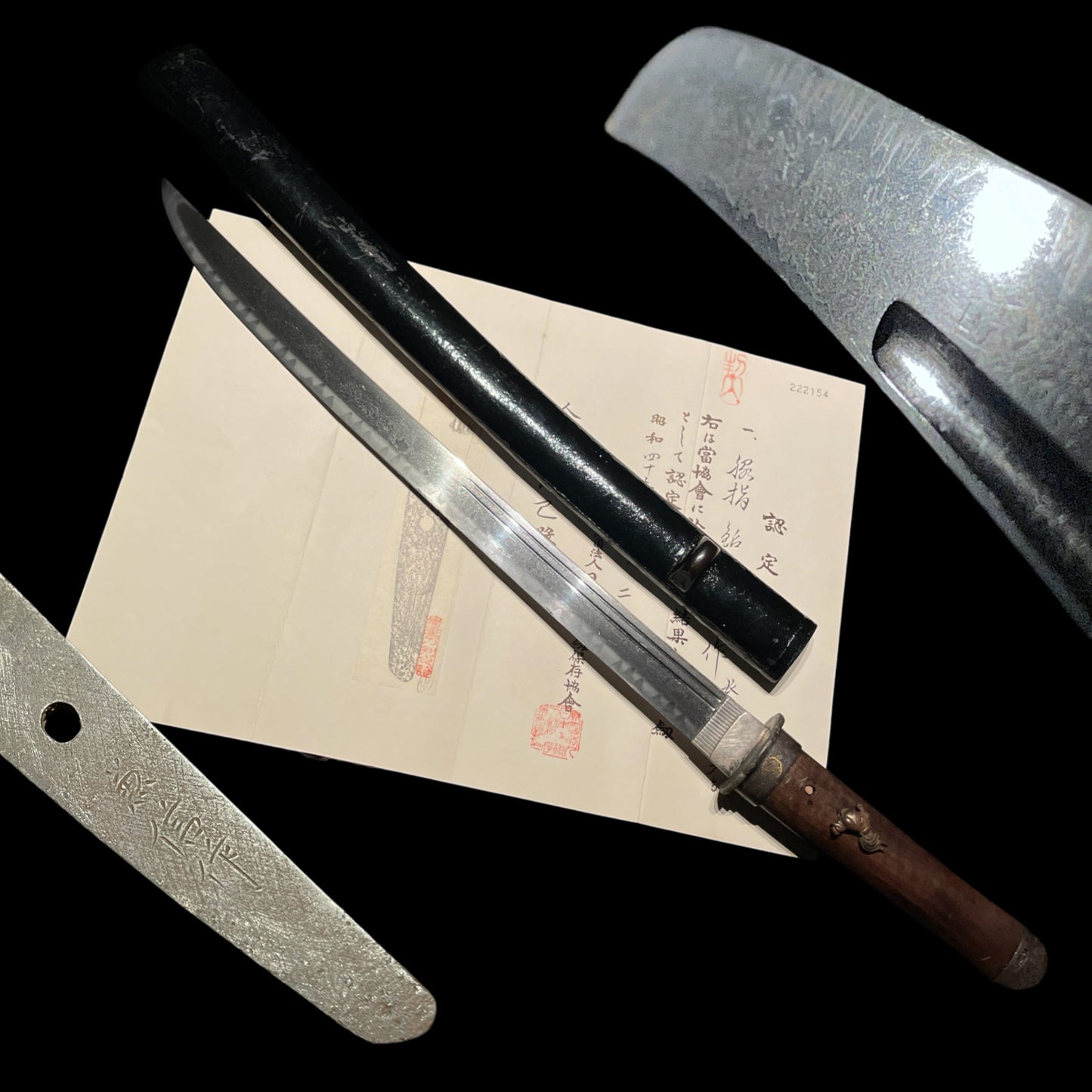 HADAMONO 肌物, Kanenobu 兼信 signed Hirazukuri Wakizashi, Muromachi period